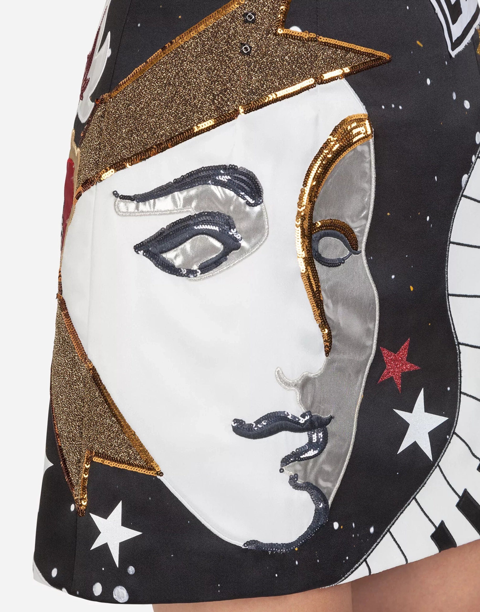 Dolce & Gabbana Short Patchwork With Embroidery Skirt