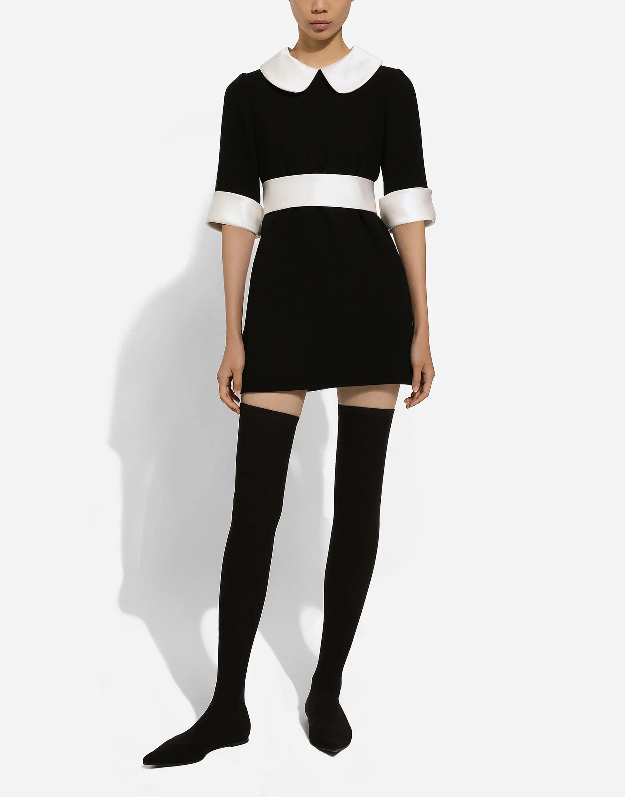 Dolce & Gabbana Short Wool Crepe Mini Dress