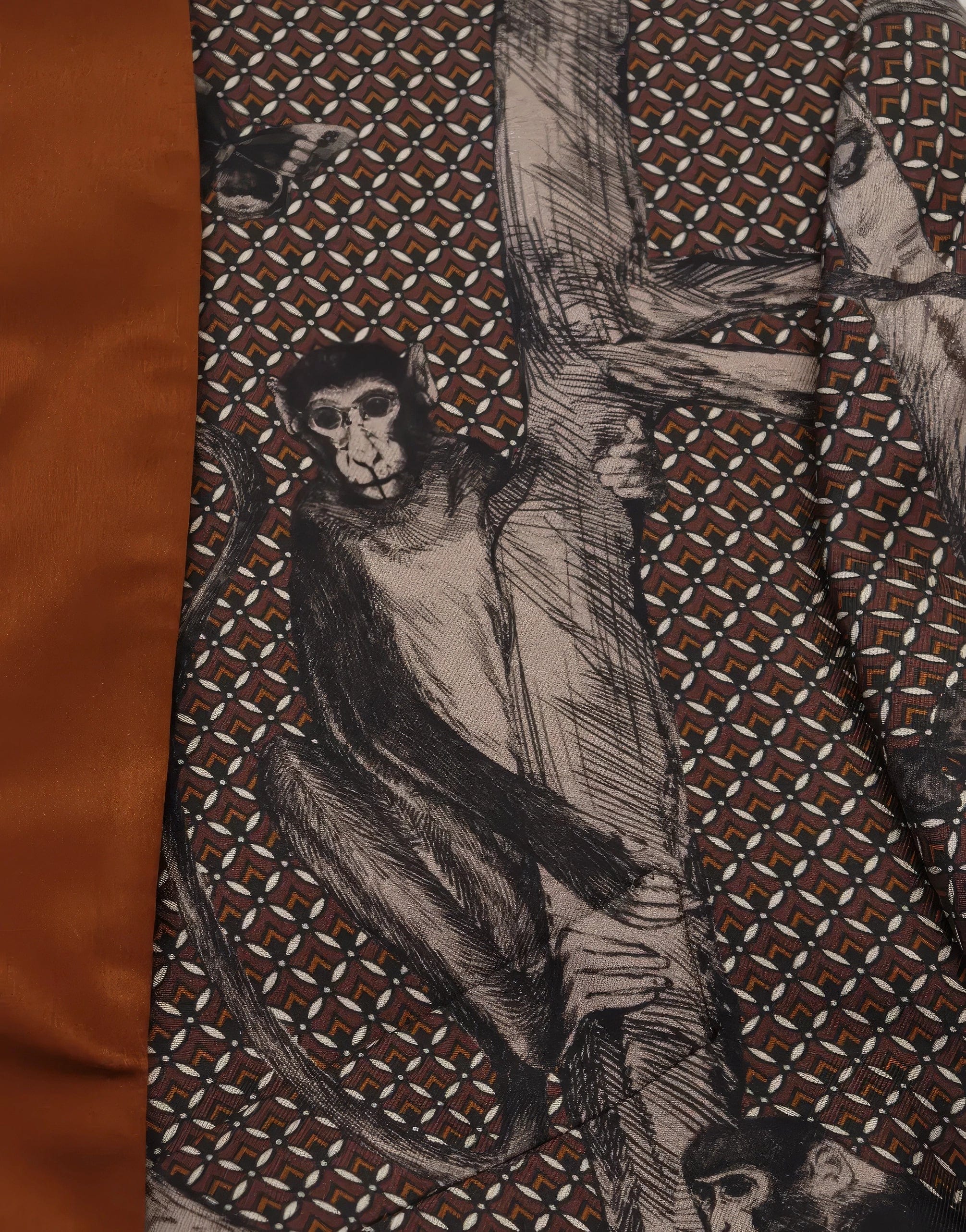 Dolce & Gabbana Silk Blazer With Monkey Print