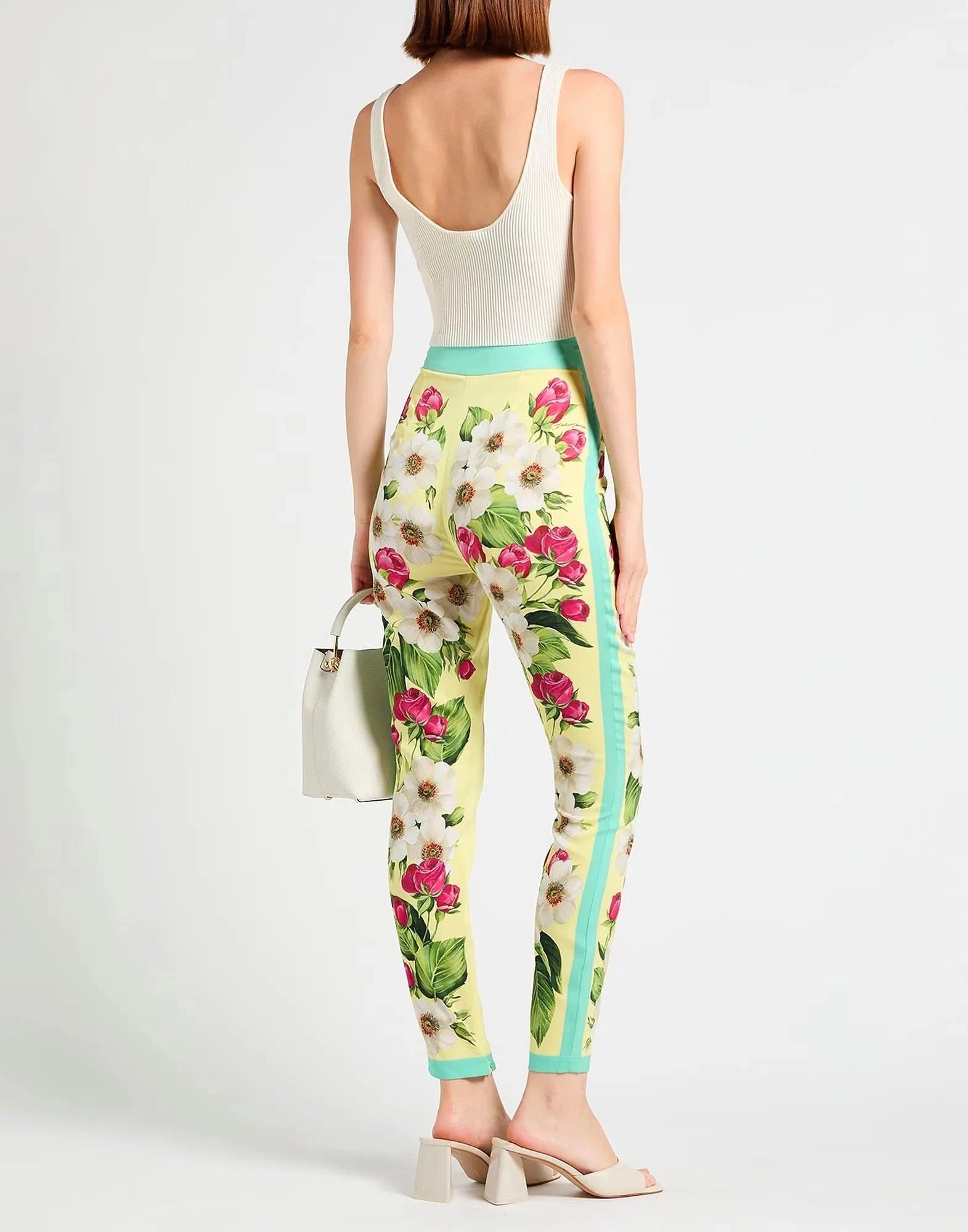 Dolce & Gabbana Silk-Blend Floral-Print Leggings