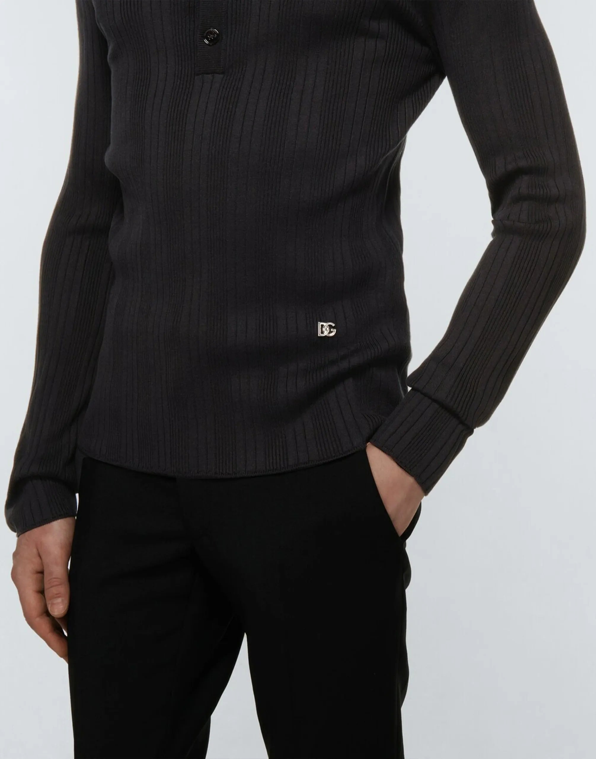 Dolce & Gabbana Dolce & Gabbana Silk Blend Henley Shirt