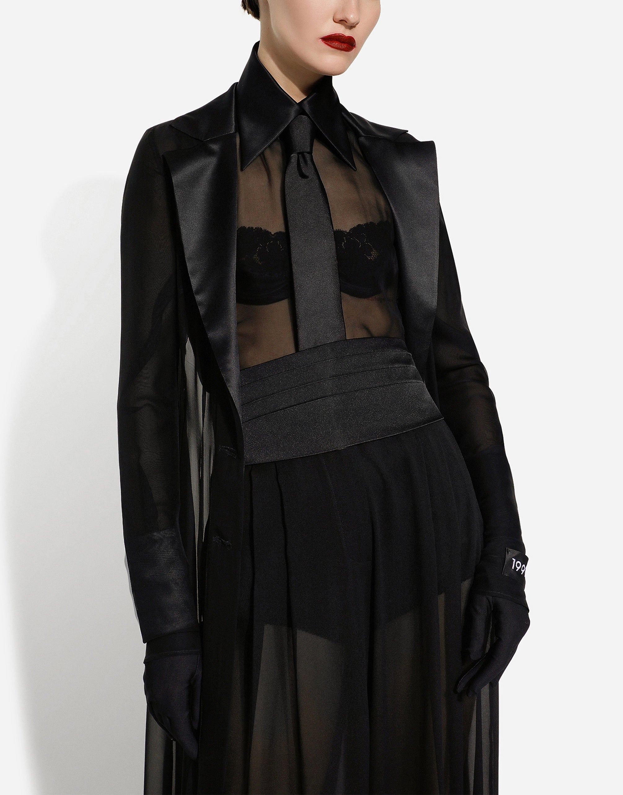 Dolce & Gabbana Silk Chiffon Duster Coat
