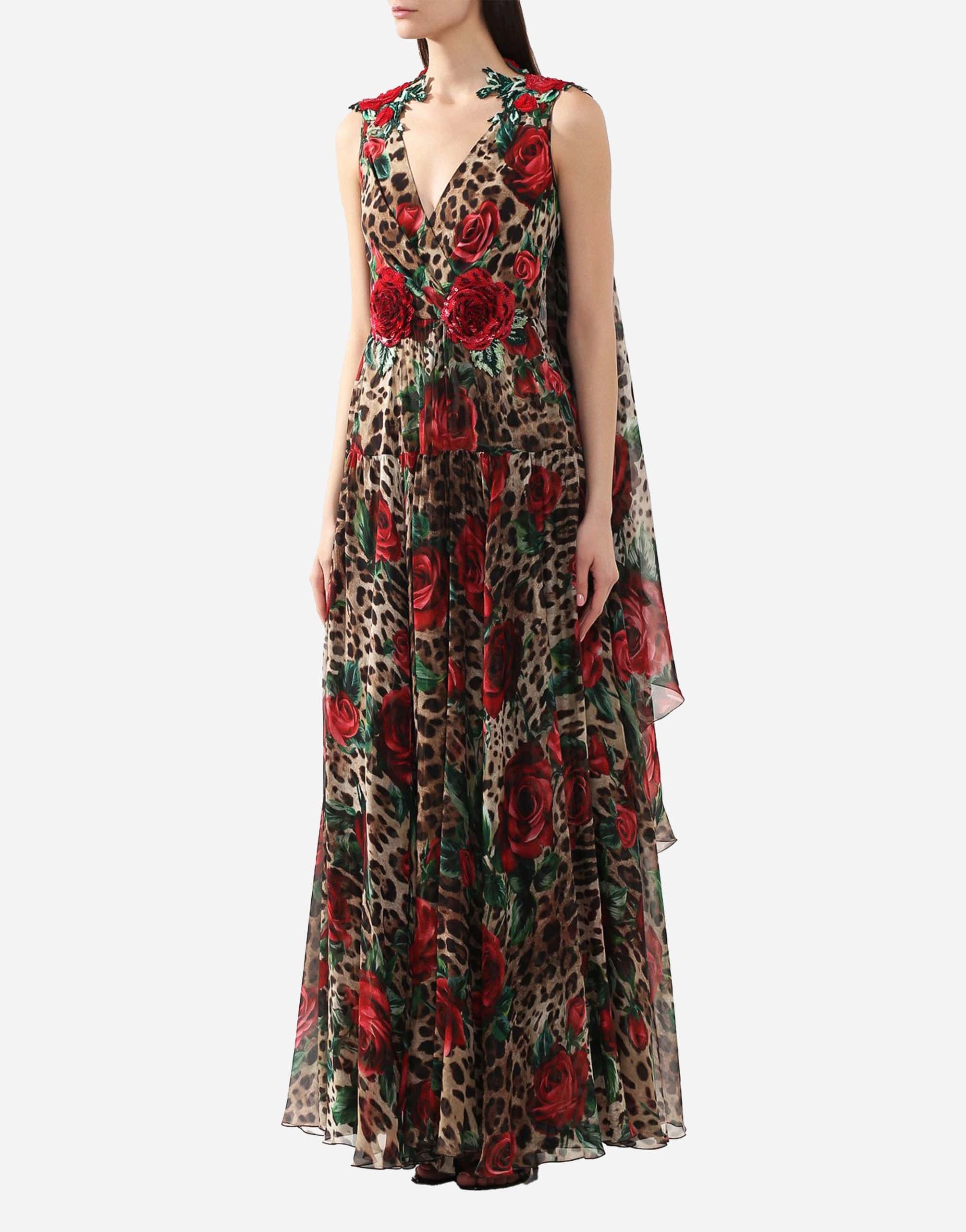Dolce & Gabbana Silk Chiffon Long Dress