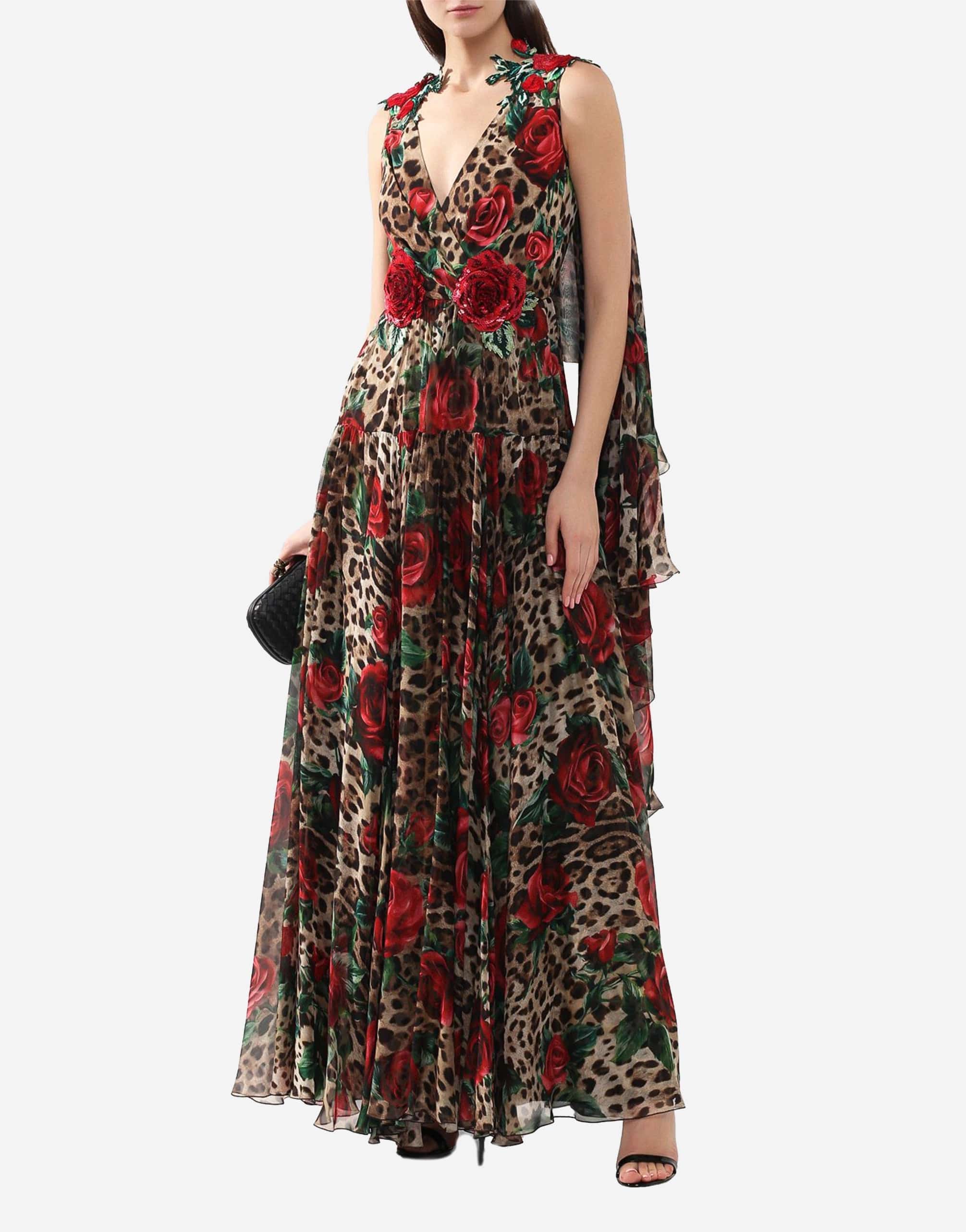 Dolce & Gabbana Silk Chiffon Long Dress