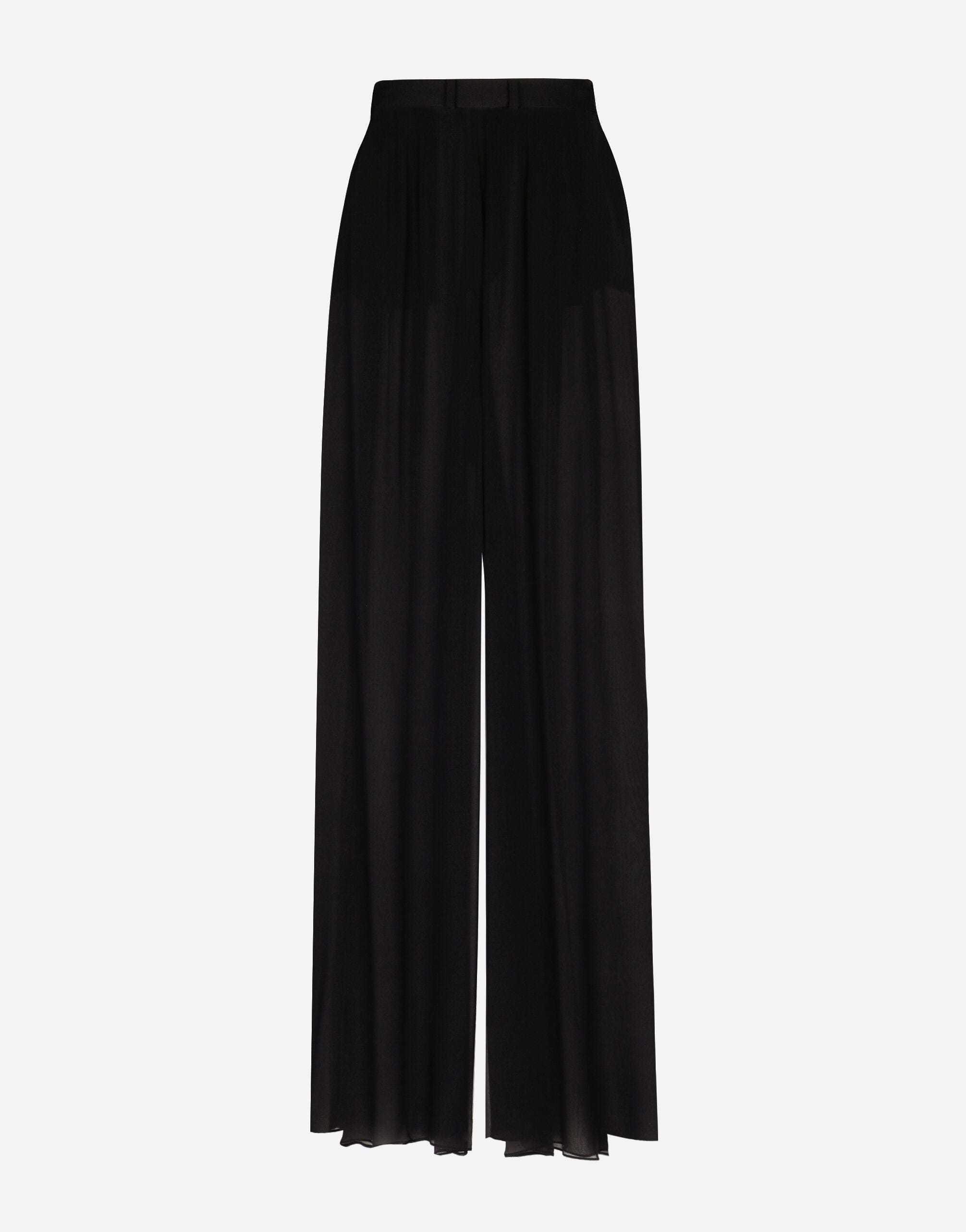 Dolce & Gabbana Silk Chiffon Wide-Leg Pants