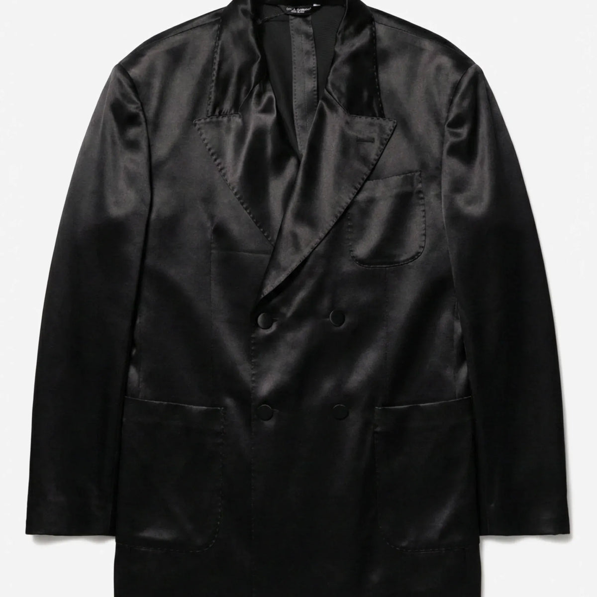 Dolce & Gabbana シルクダブルブレストブレザー | Sendegaro JP