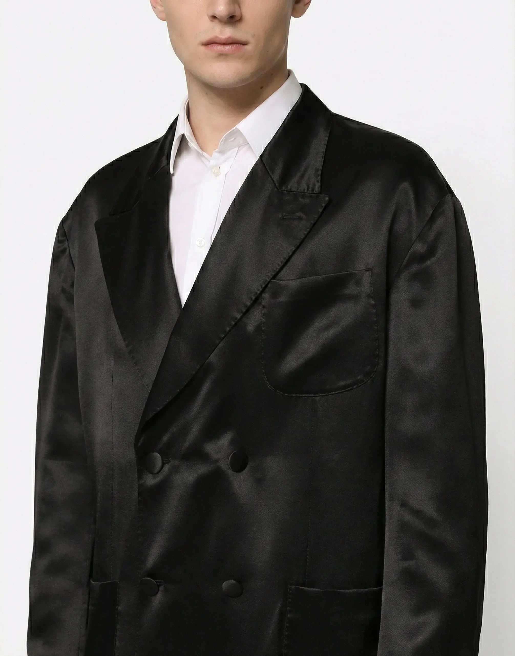 Dolce & Gabbana シルクダブルブレストブレザー | Sendegaro JP