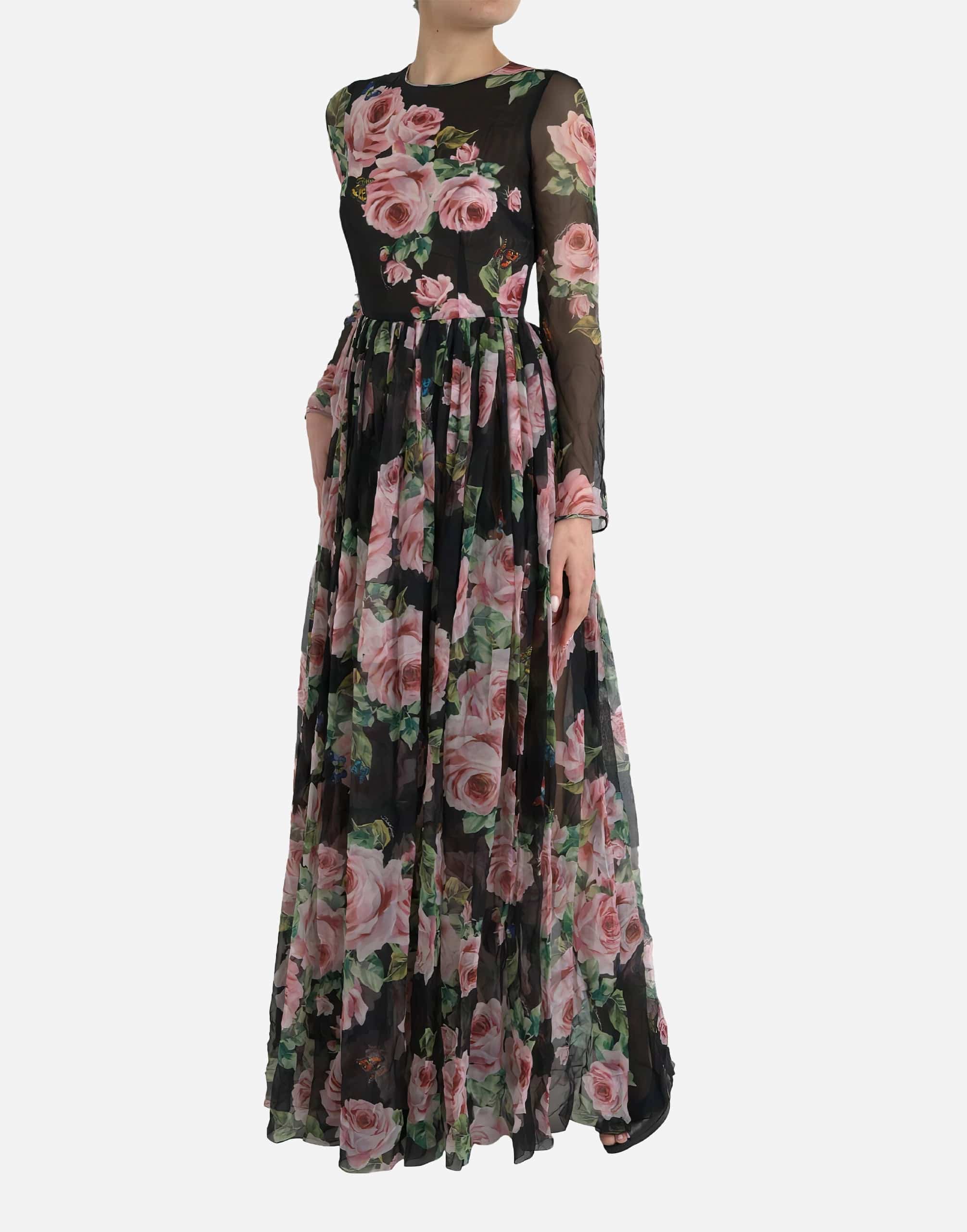 Silk Floral Maxi Dress