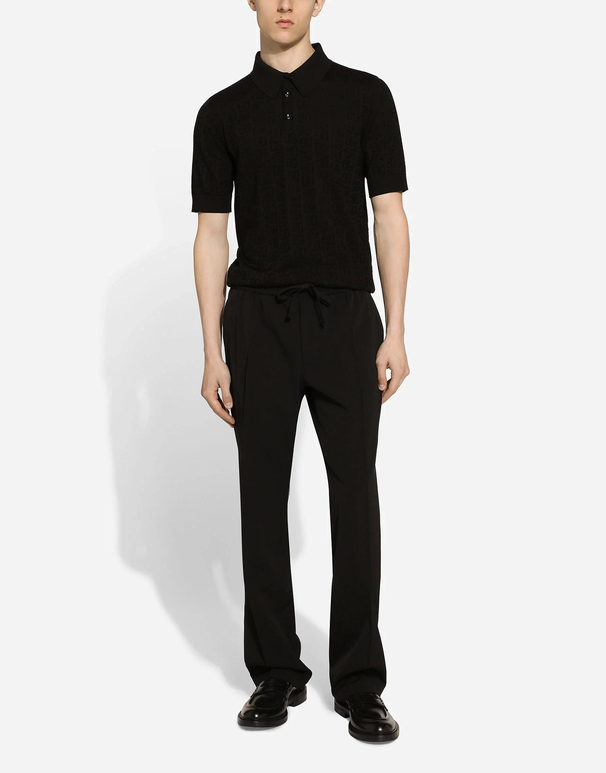 Dolce & Gabbana Silk Jacquard Polo-Shirt