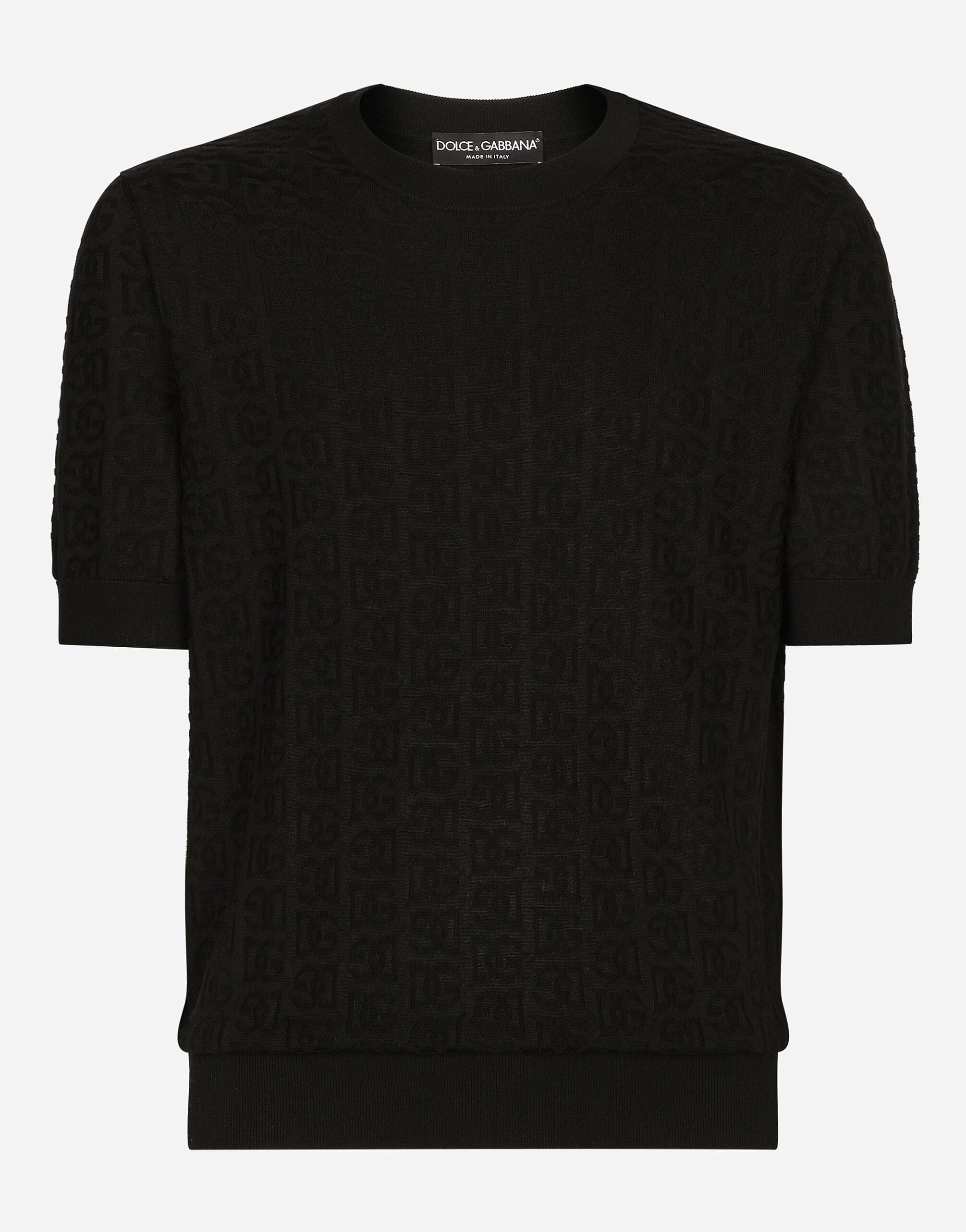 Dolce & Gabbana Silk Jacquard Sweater With DG logo