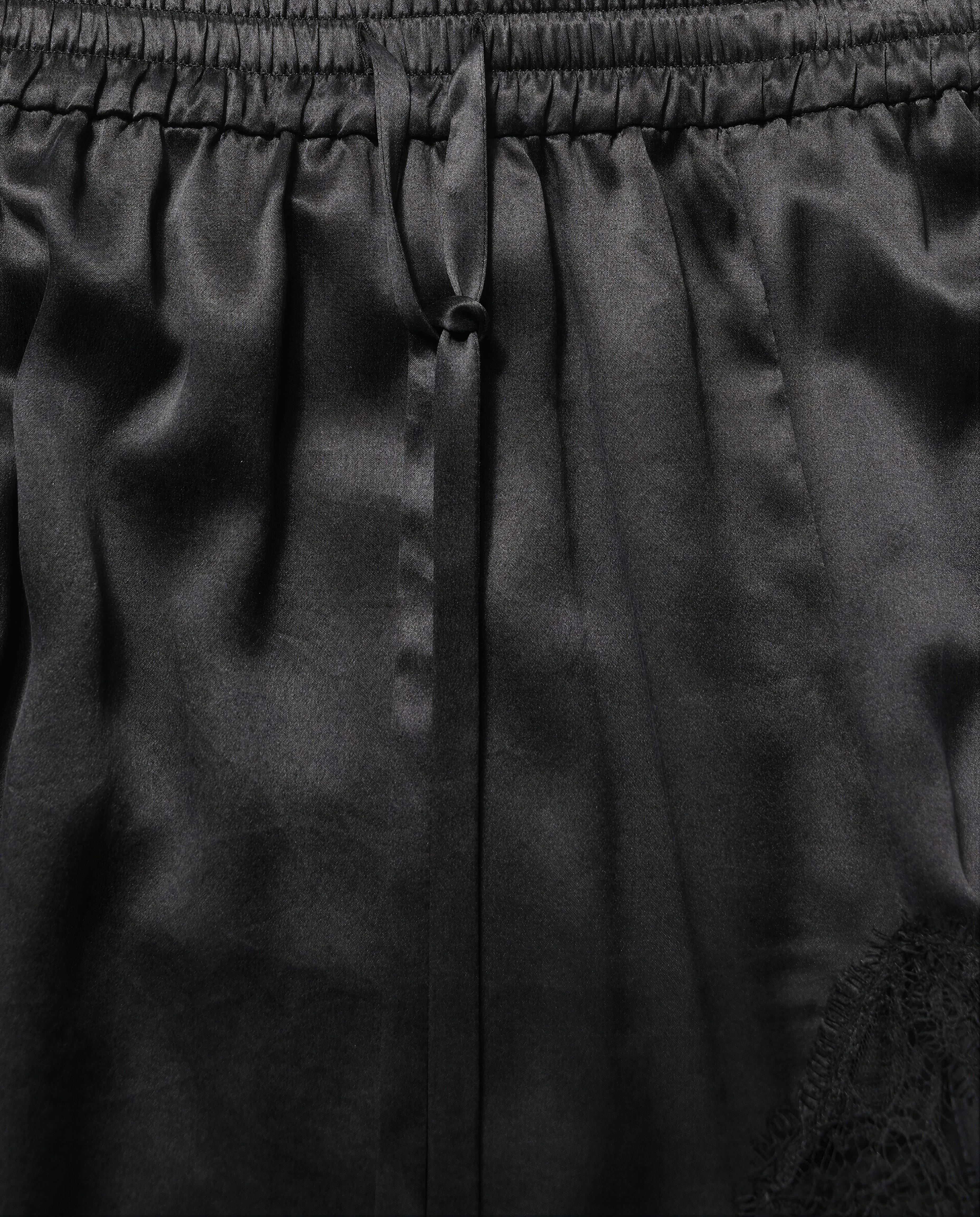 Dolce & Gabbana Dolce & Gabbana Silk Satin Lace Trim Midi Skirt