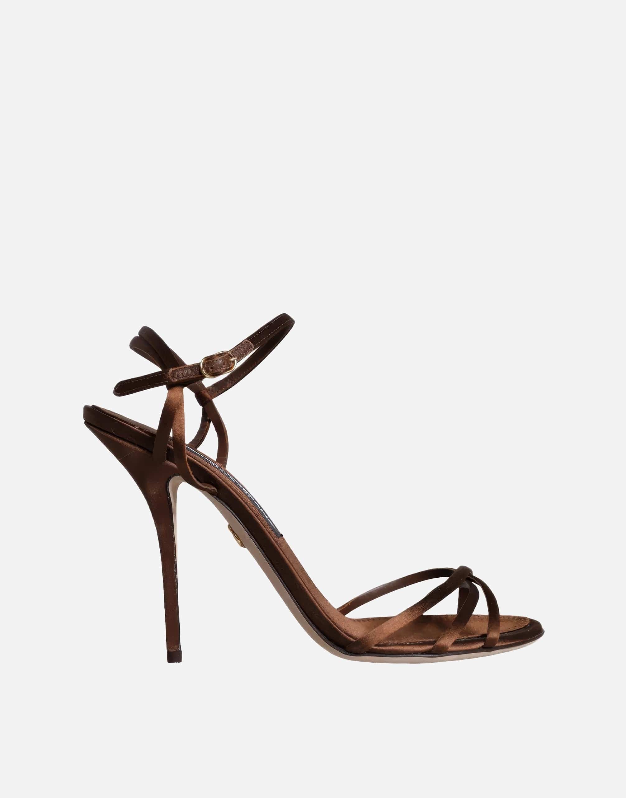 Dolce & Gabbana Silk-Satin Stiletto Sandals