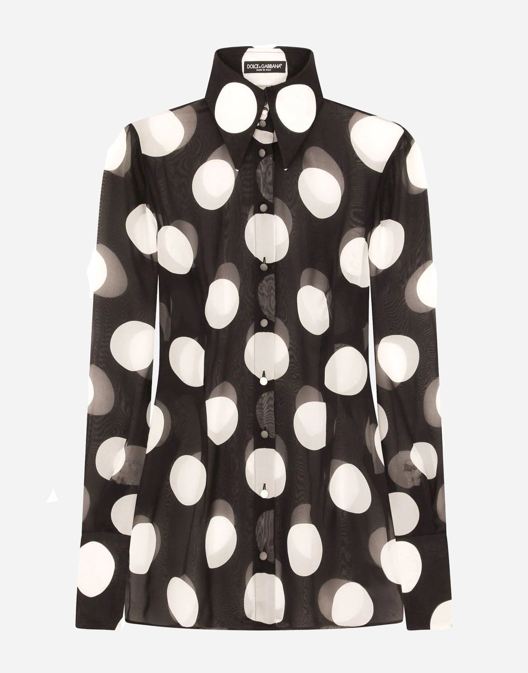 Dolce & Gabbana Silk Shirt With Polka Dot