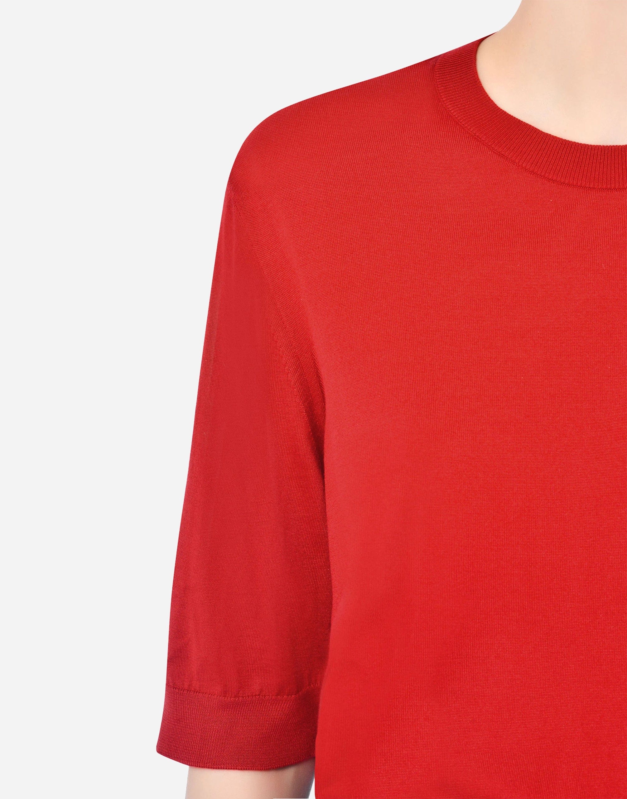 Suéter de seda en rojo