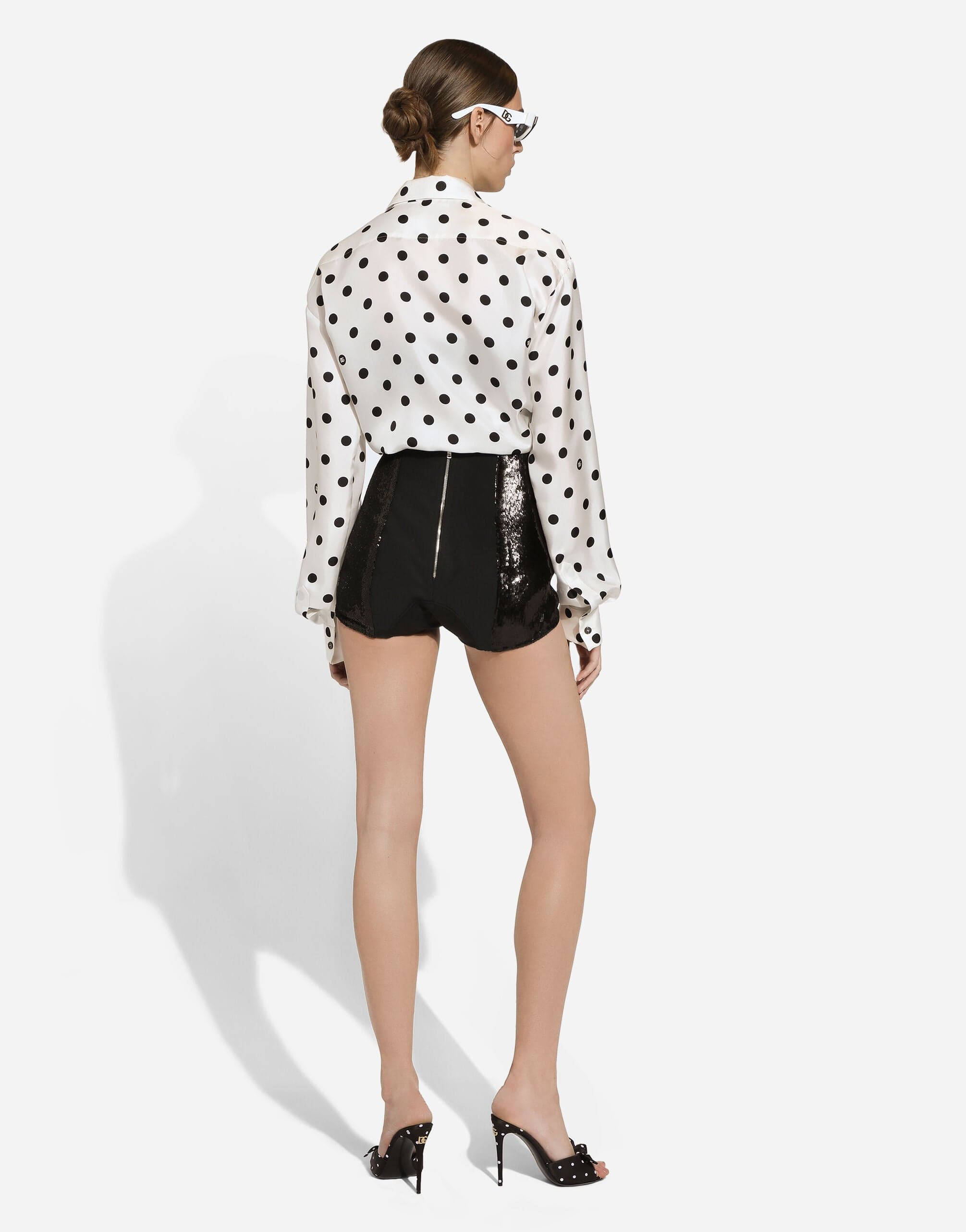 Dolce & Gabbana Silk Twill Shirt With Polka-Dot Print