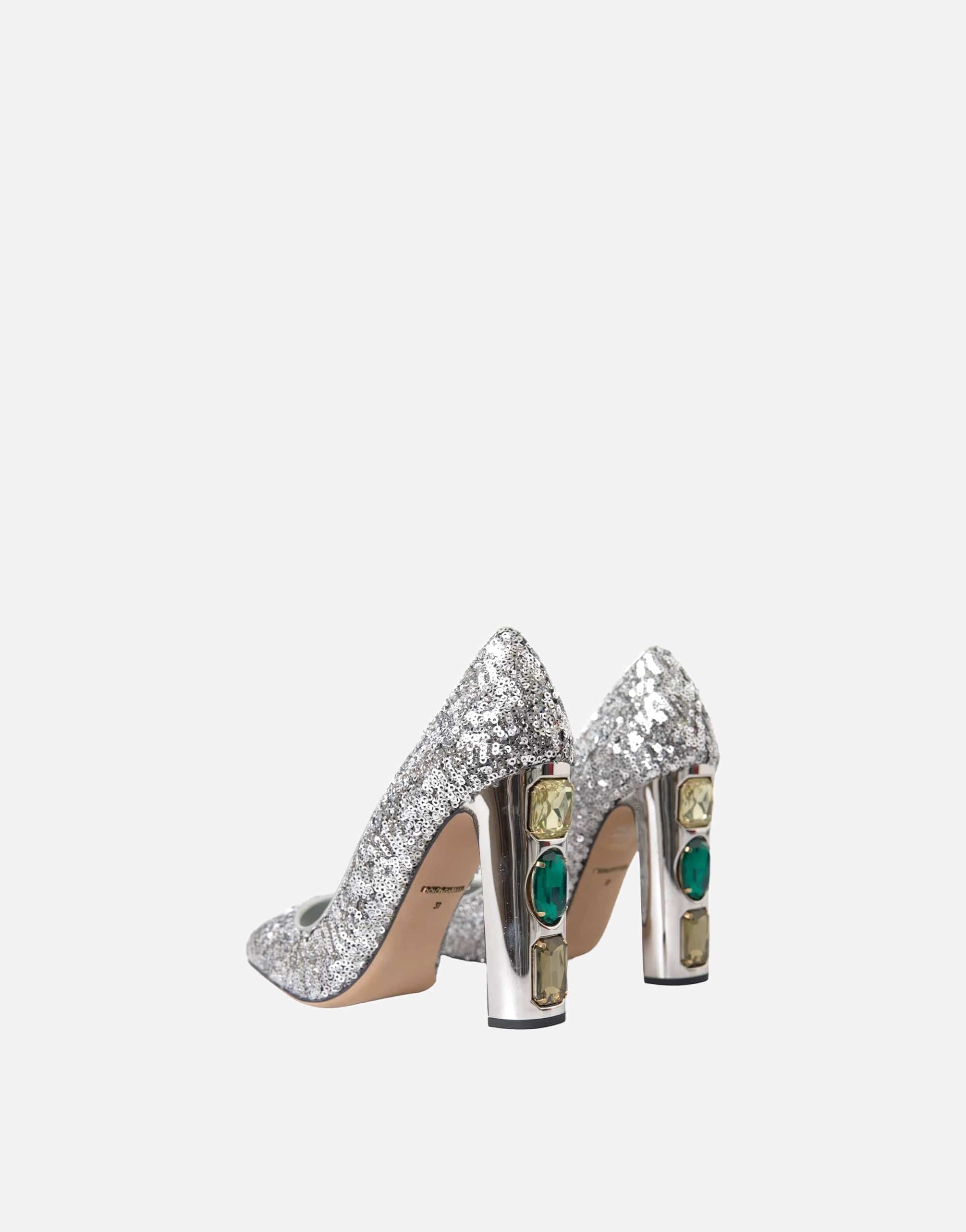 Dolce & Gabbana Silver Vally Sequins Pumps