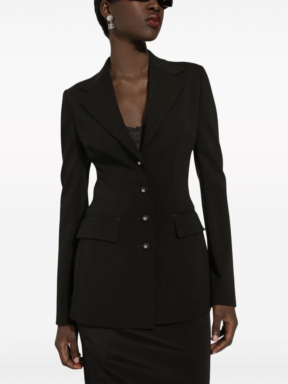 Dolce & Gabbana Single-Breasted Fitted-Waistline Blazer