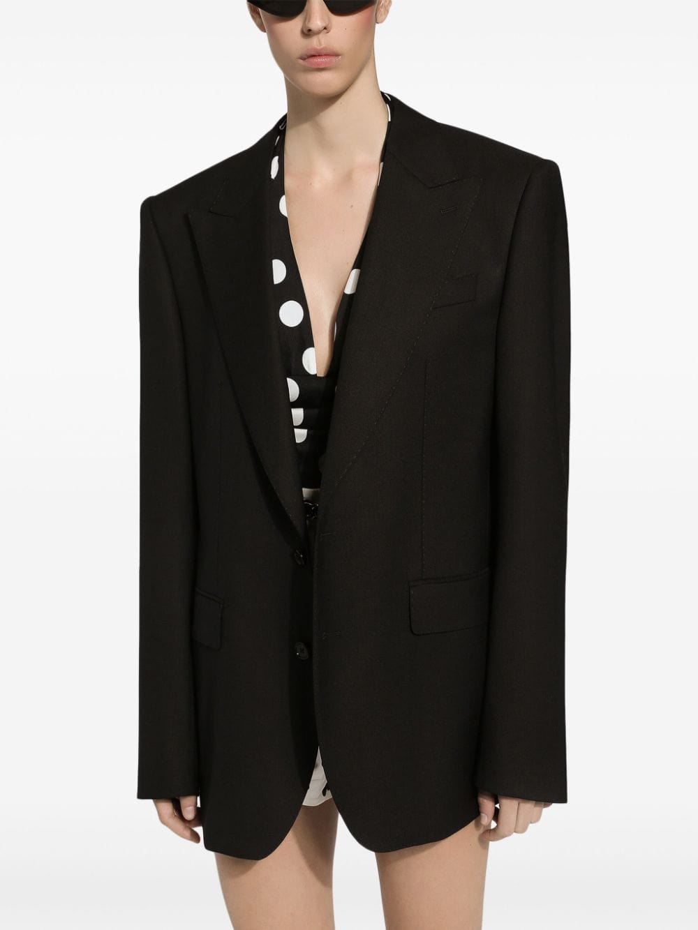 Dolce & Gabbana Single-Breasted Virgin Wool Blazer