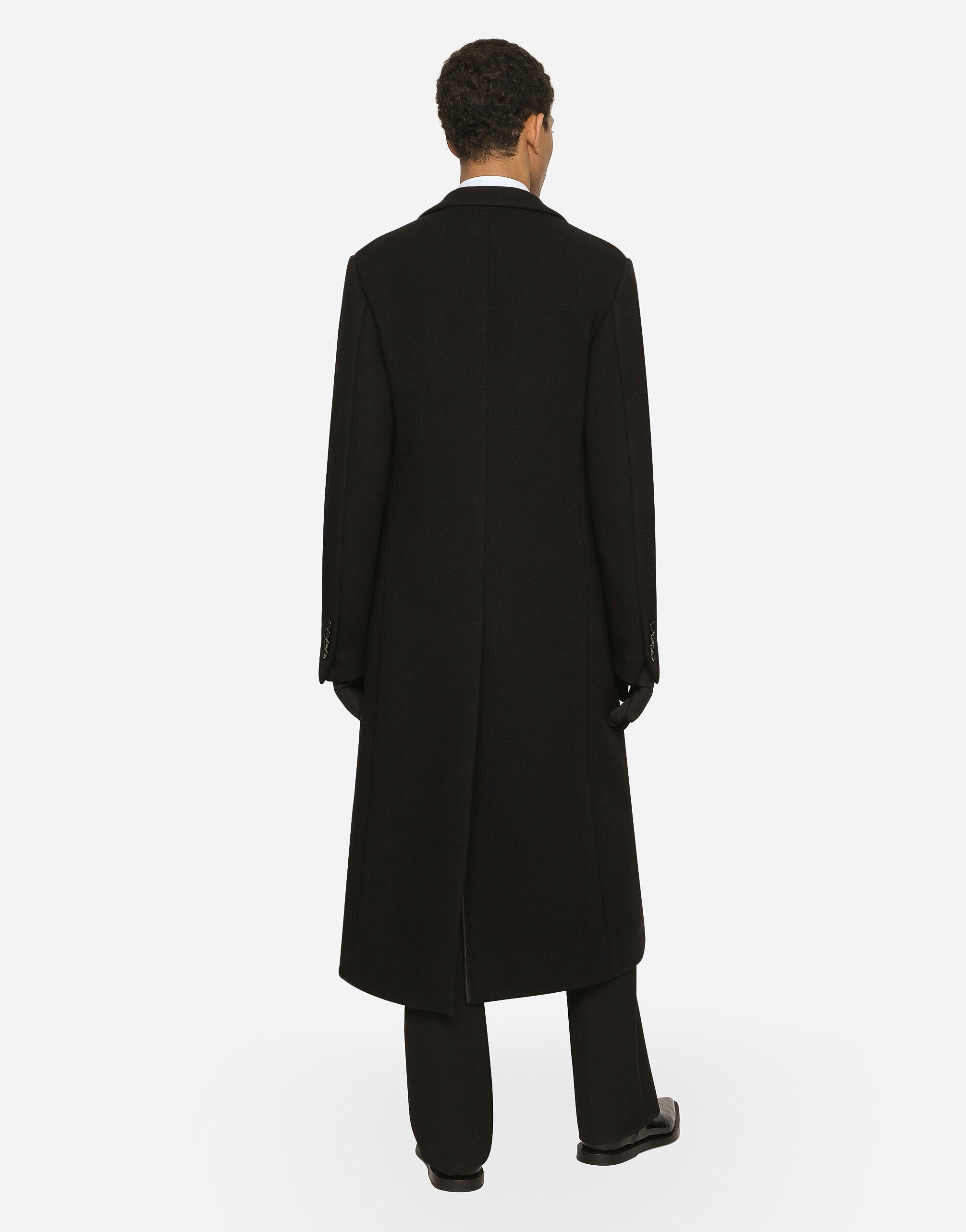 Dolce & Gabbana Single-Breasted Wool Jersey Coat