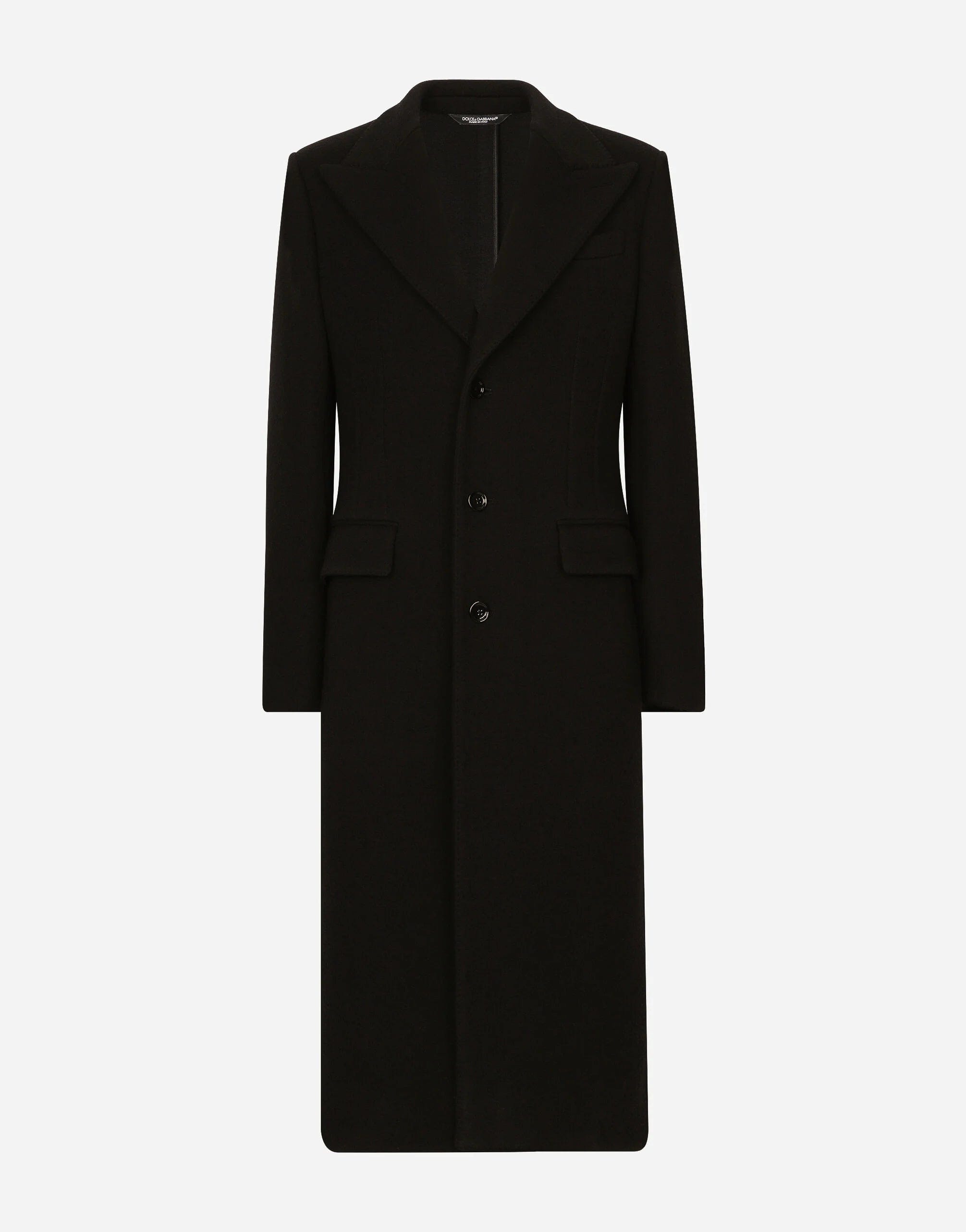 Dolce & Gabbana Single-Breasted Wool Jersey Coat