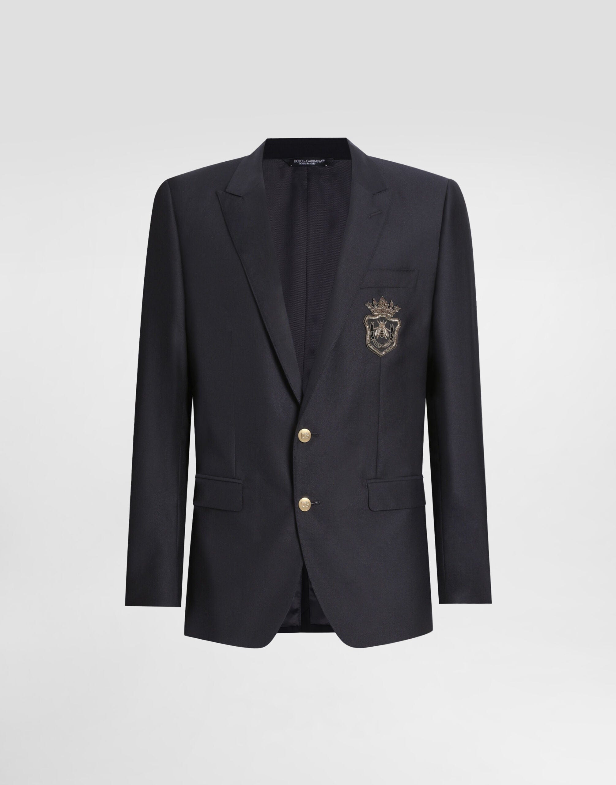 Dolce & Gabbana Single-Breasted Wool-Silk Blazer Jacket