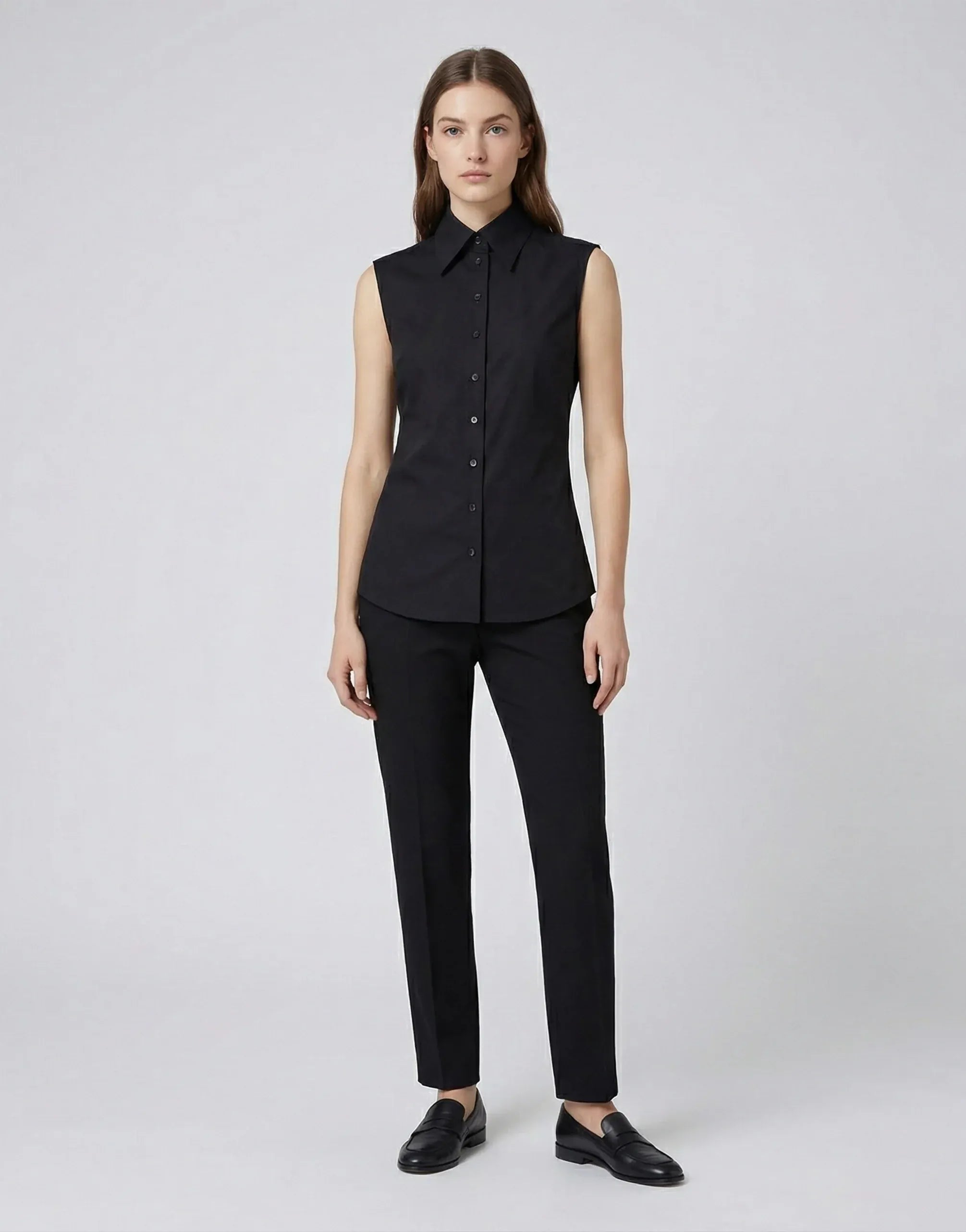 Sleeveless Cotton Shirt - alternate view