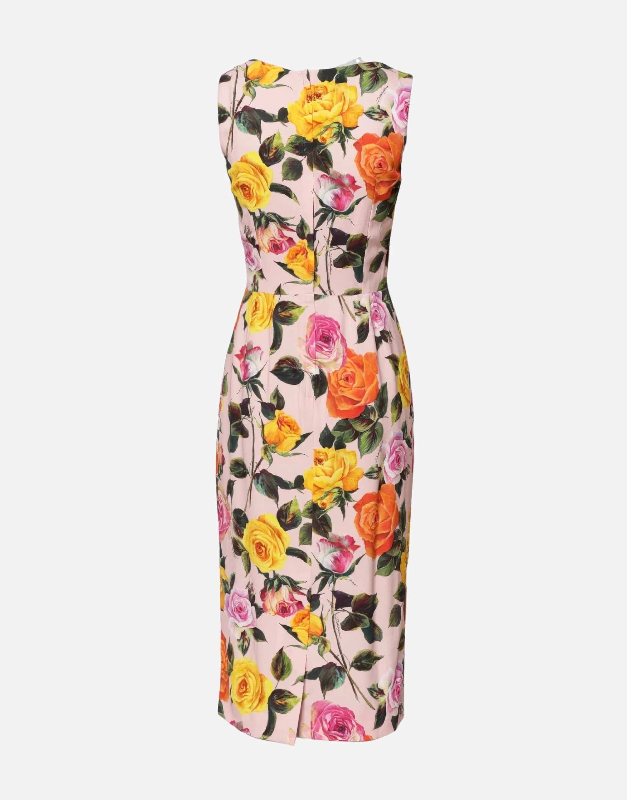 Dolce & Gabbana Sleeveless Floral-Print Sheath Dress