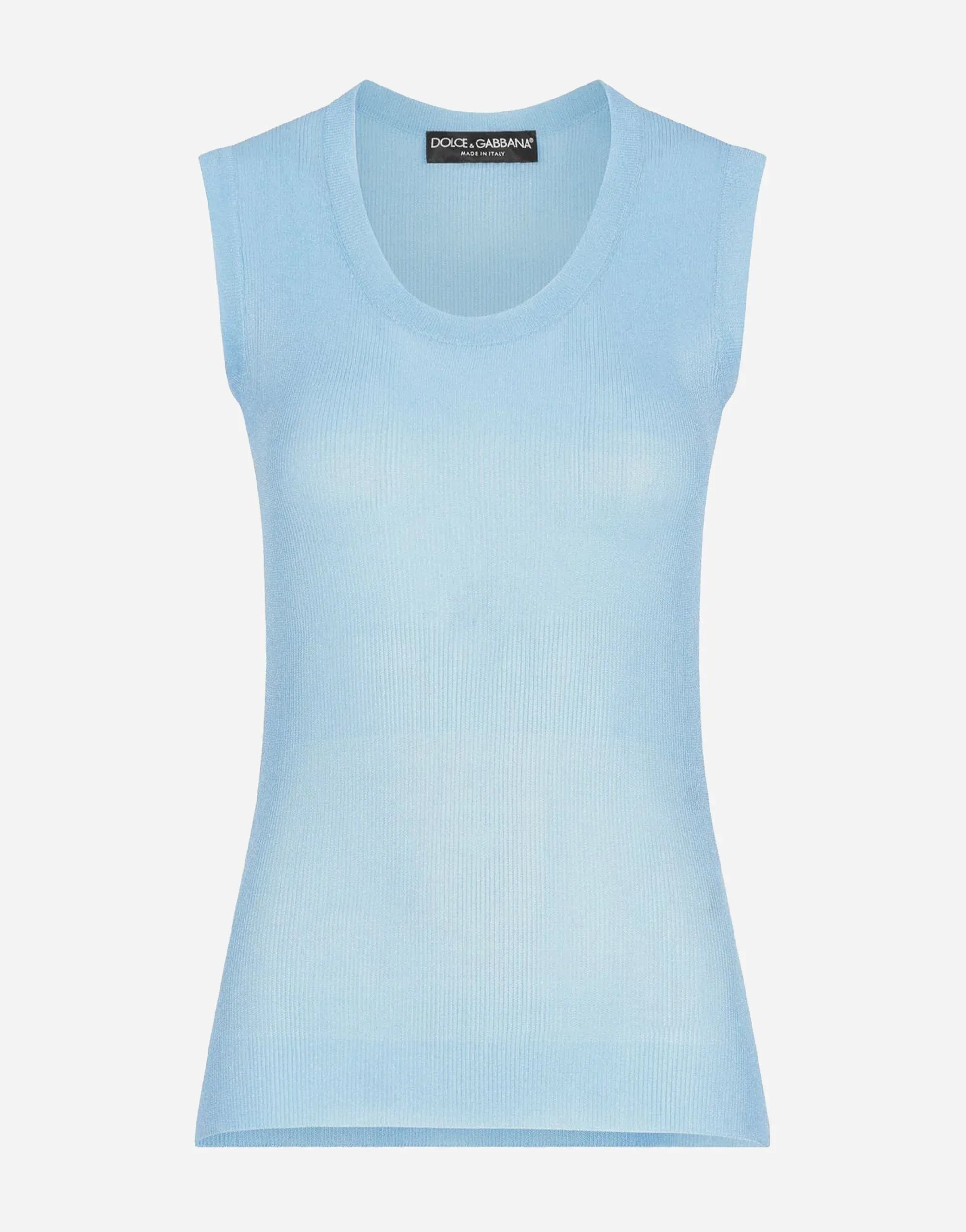 Dolce & Gabbana Sleeveless Ribbed Knit Top