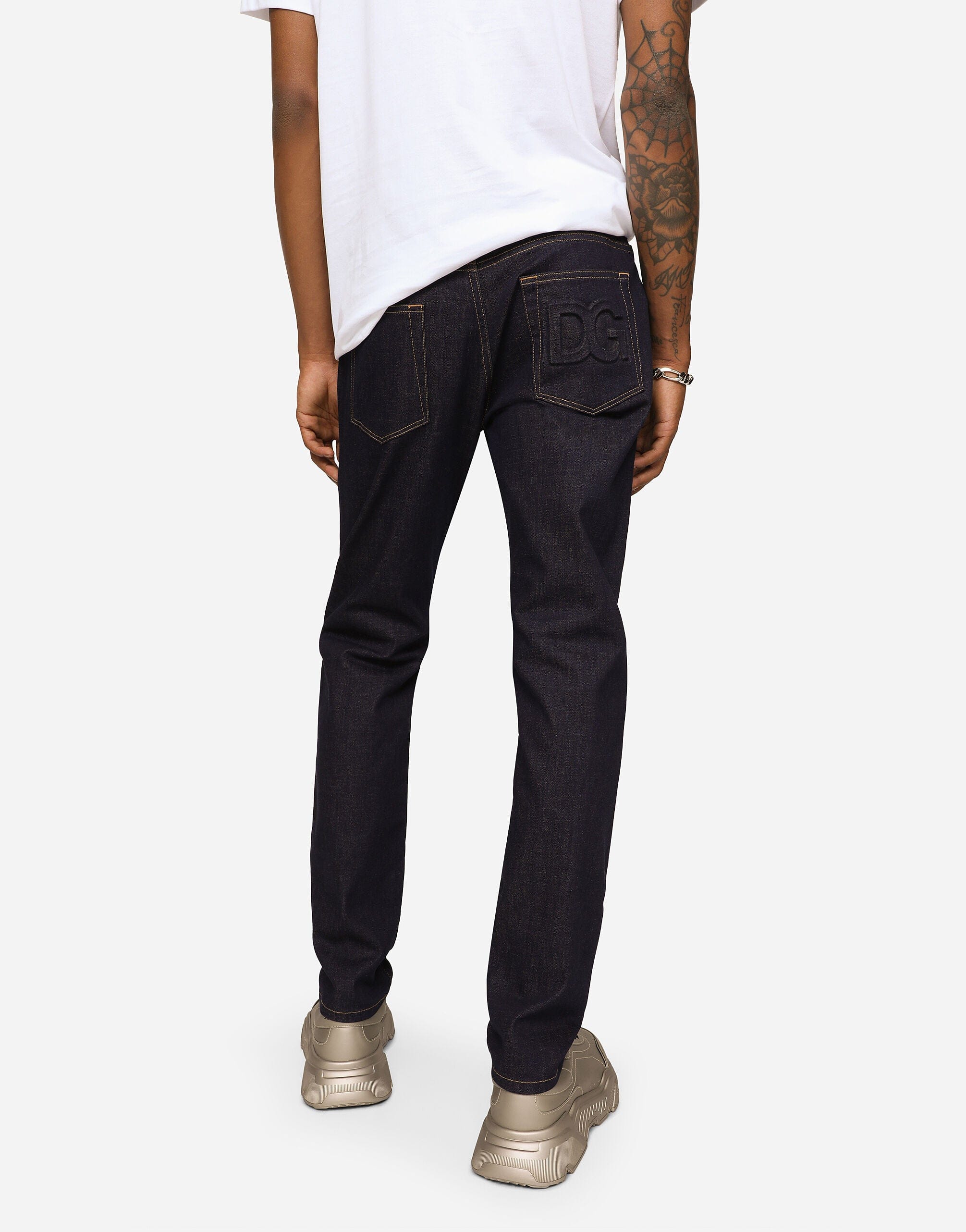 Dolce & Gabbana Slim-Fit 3D-Logo jeans