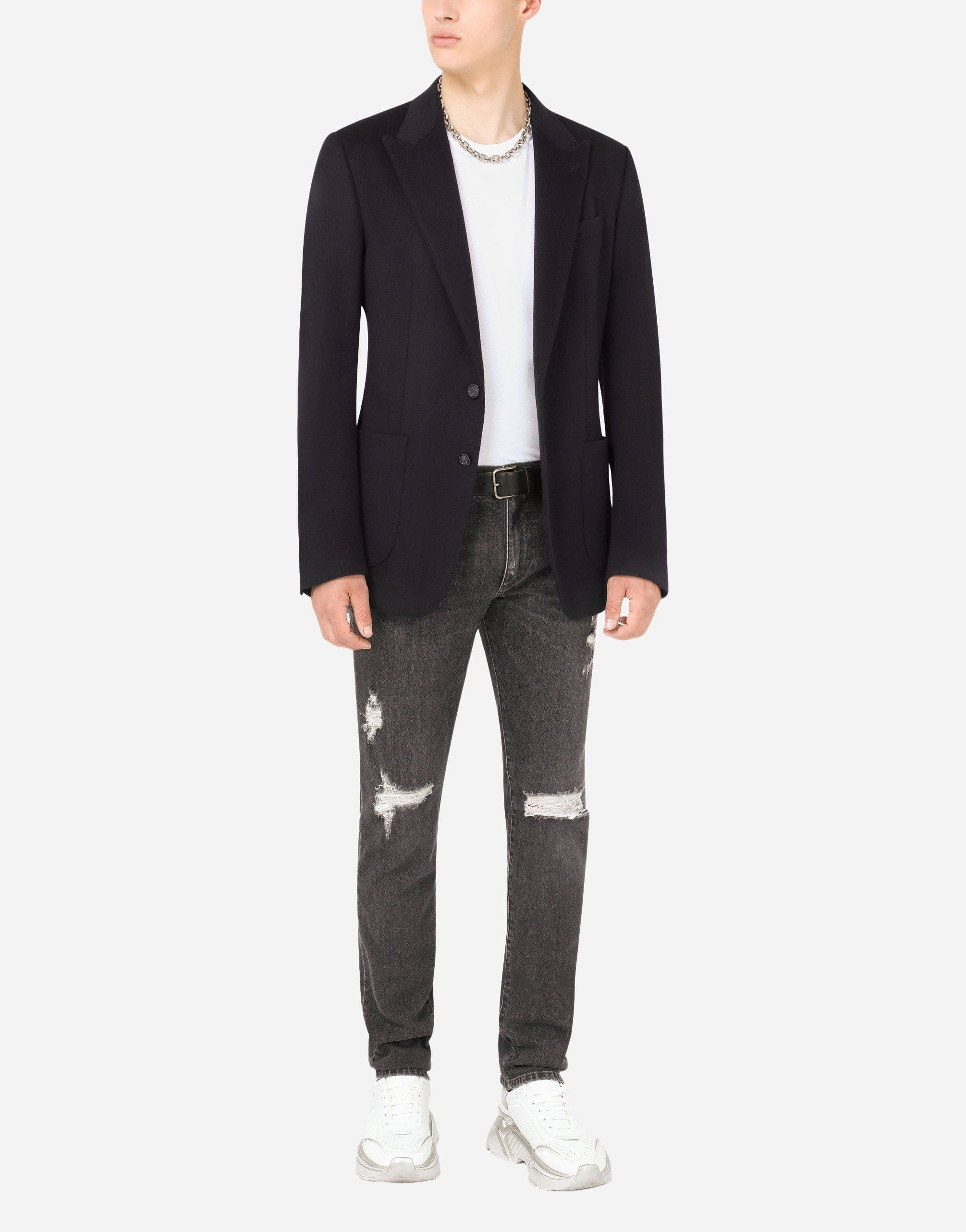 Dolce & Gabbana Slim-Fit Cotton Jeans With Rips