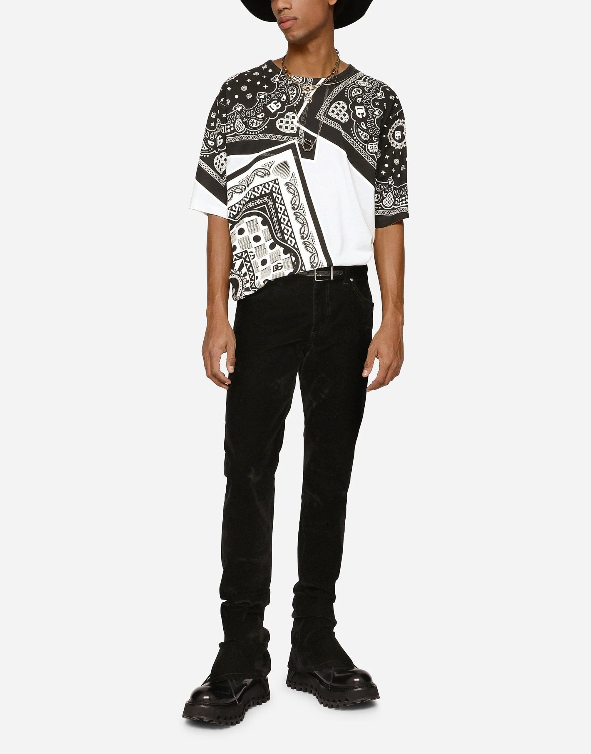 Dolce & Gabbana Slim-Fit Flocked Jeans