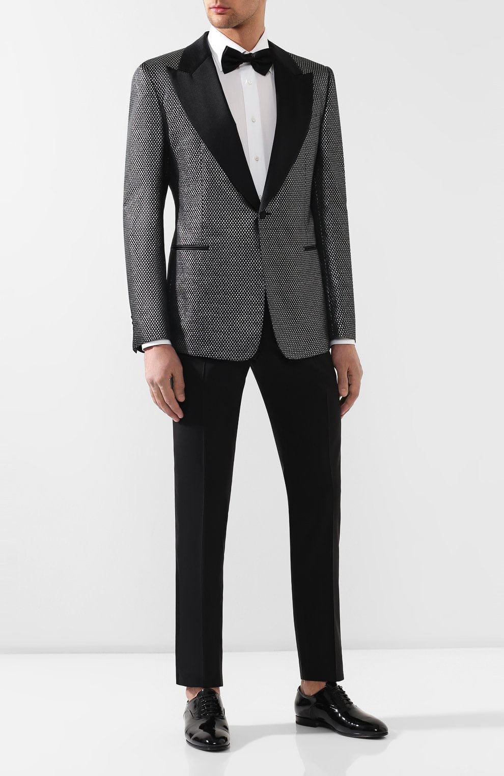 Mens black sale jacquard blazer