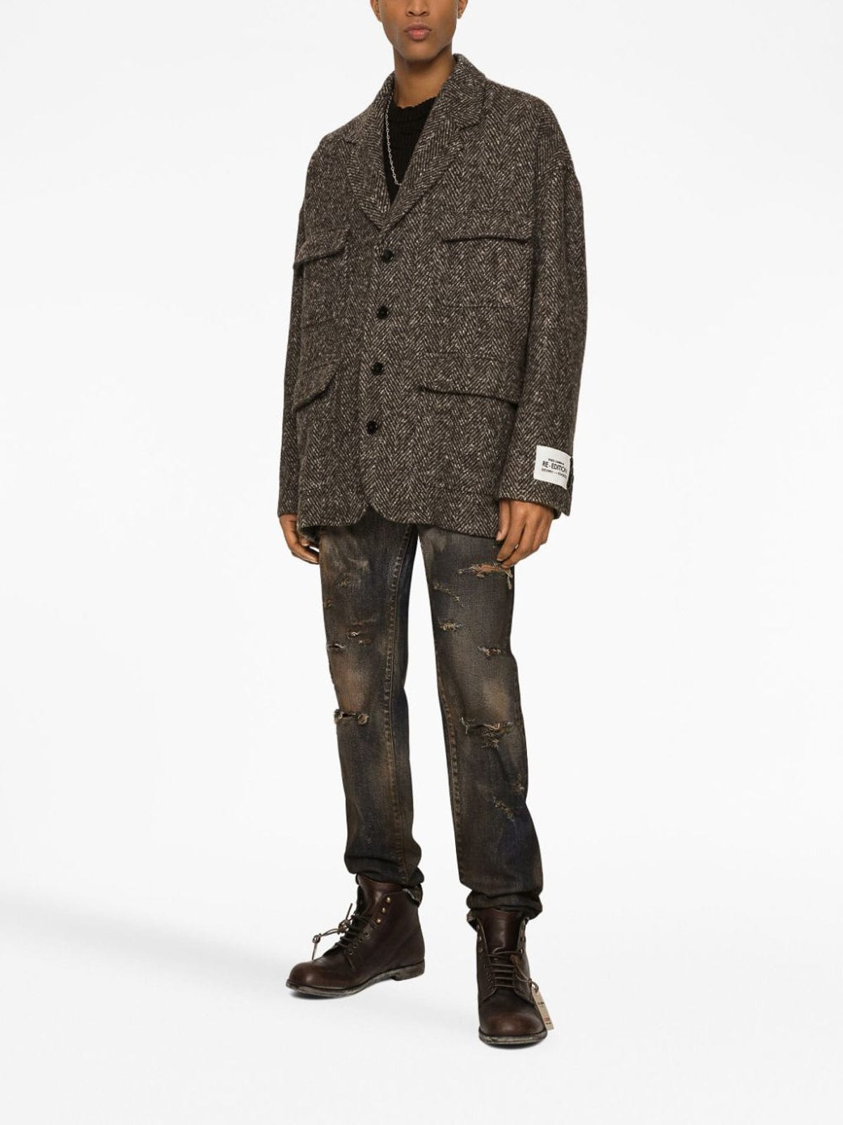 Dolce & Gabbana Slim-fit Overdyed Denim Jeans