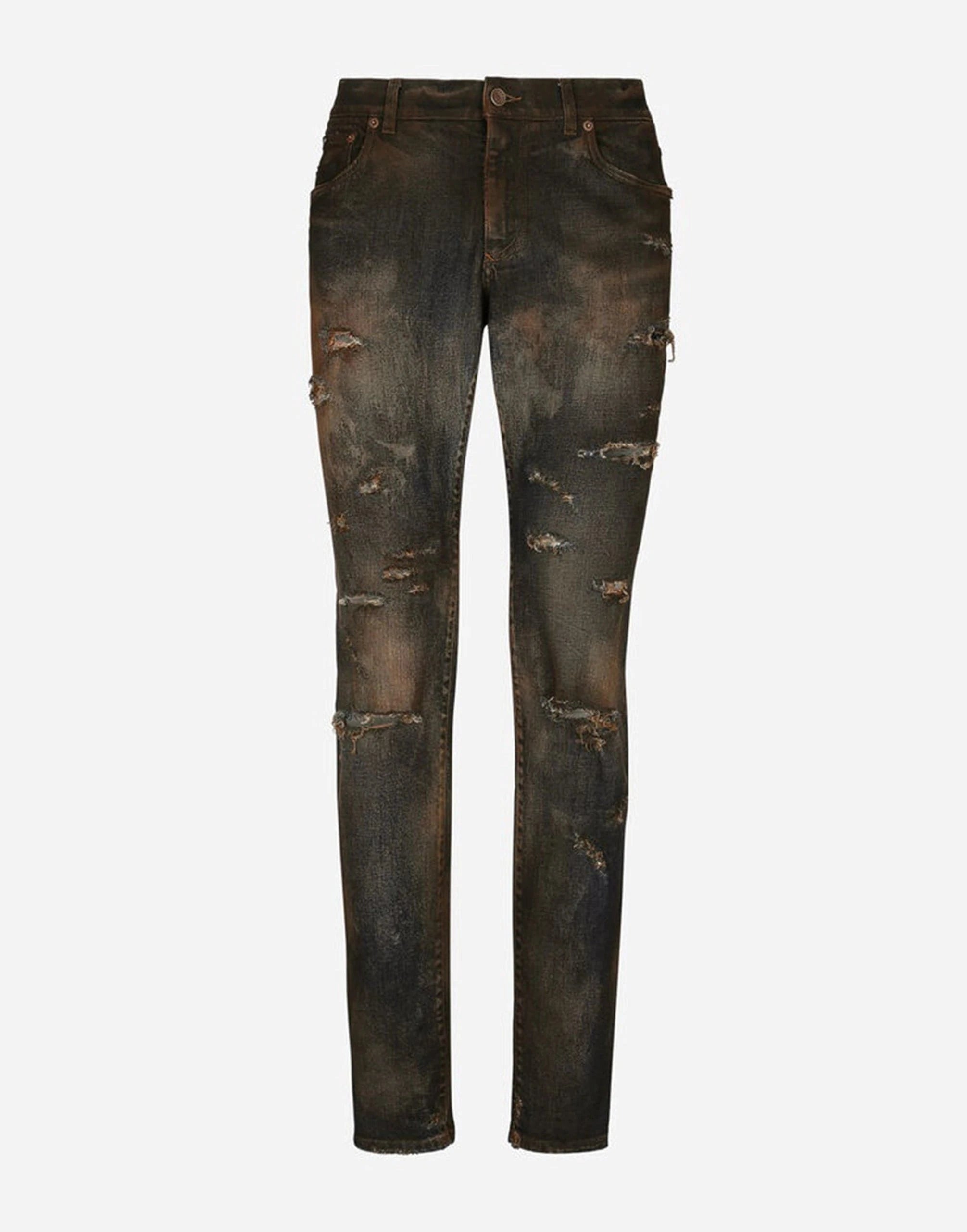Dolce & Gabbana Slim-fit Overdyed Denim Jeans