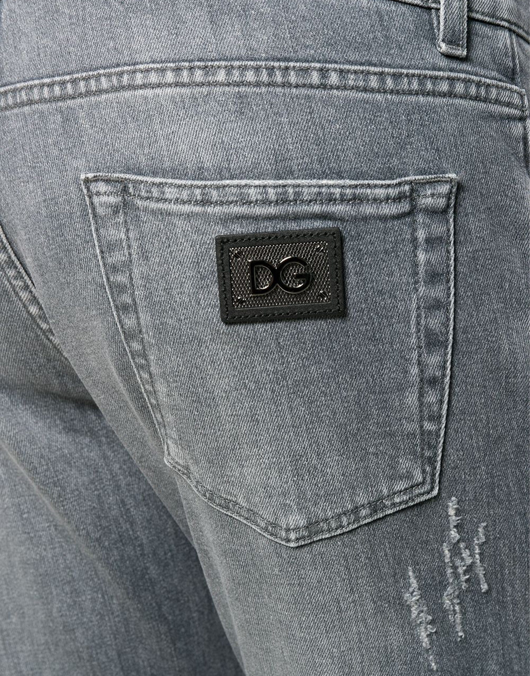 Dolce & Gabbana Slim-Fit Plaque Logo Jeans