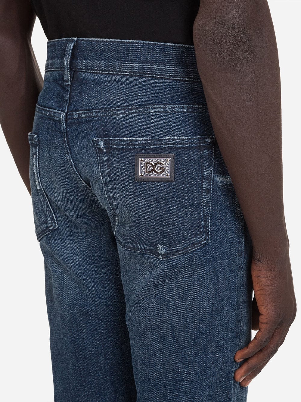 Dolce & Gabbana Slim-Fit Stretch Jeans With Rips
