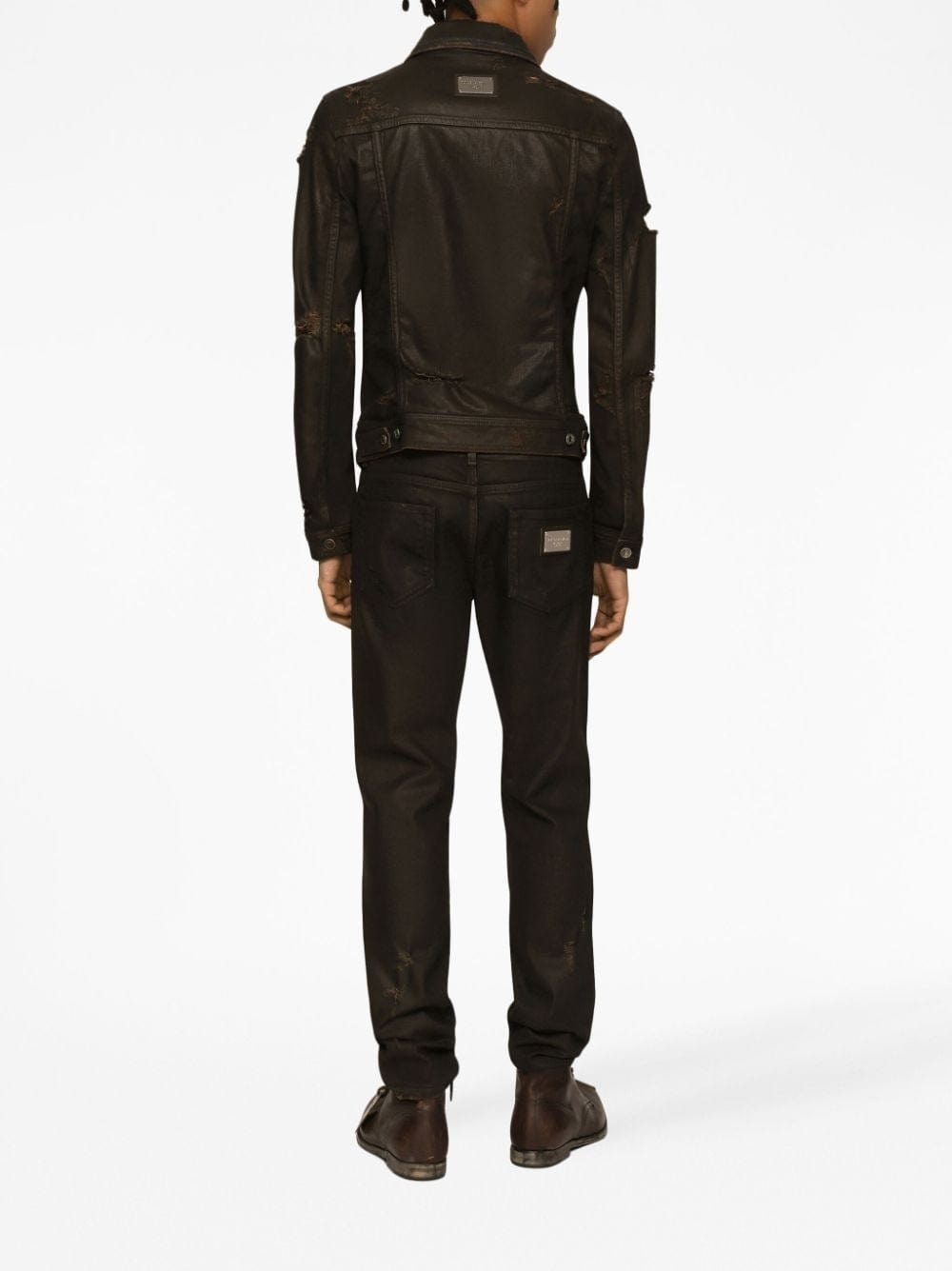 Dolce & Gabbana Slim-Fit Waxed Stretch Denim Jeans