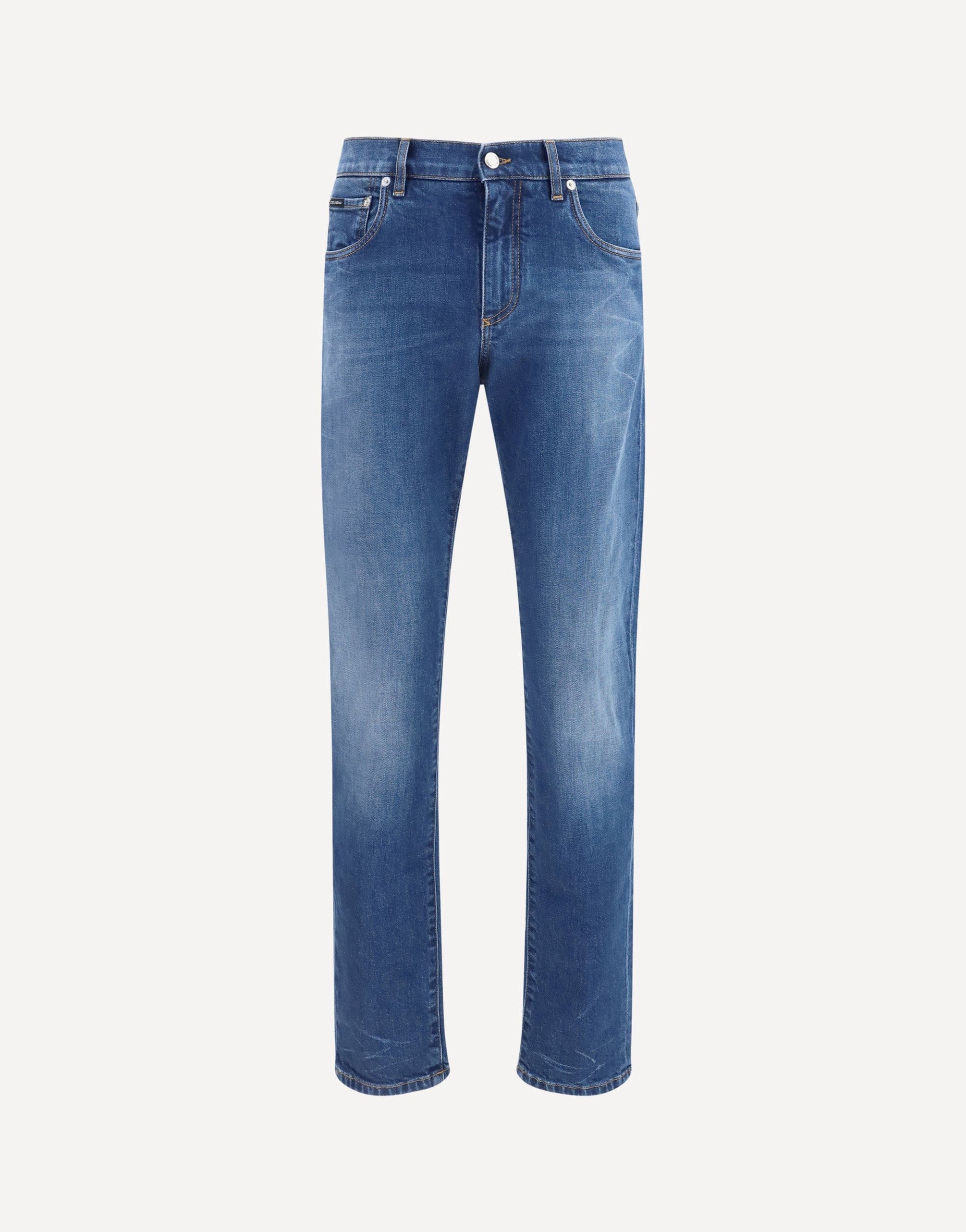 Dolce & Gabbana Slim Stretch Jeans With Dg Logo