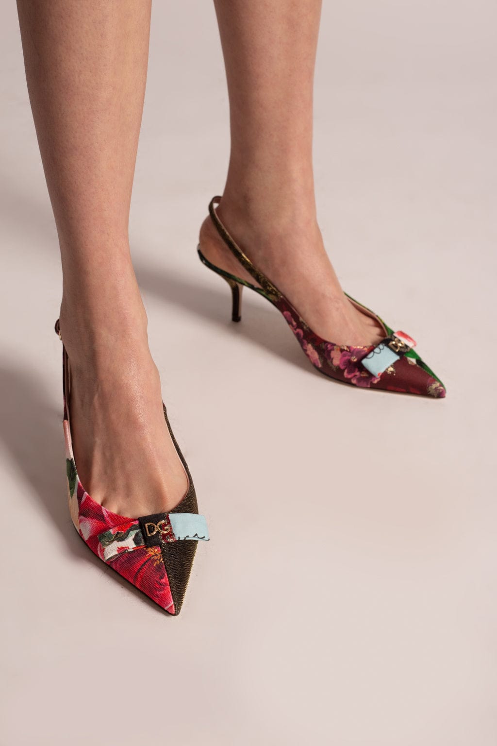 Dolce & Gabbana Slingback Floral Pumps | Sendegaro