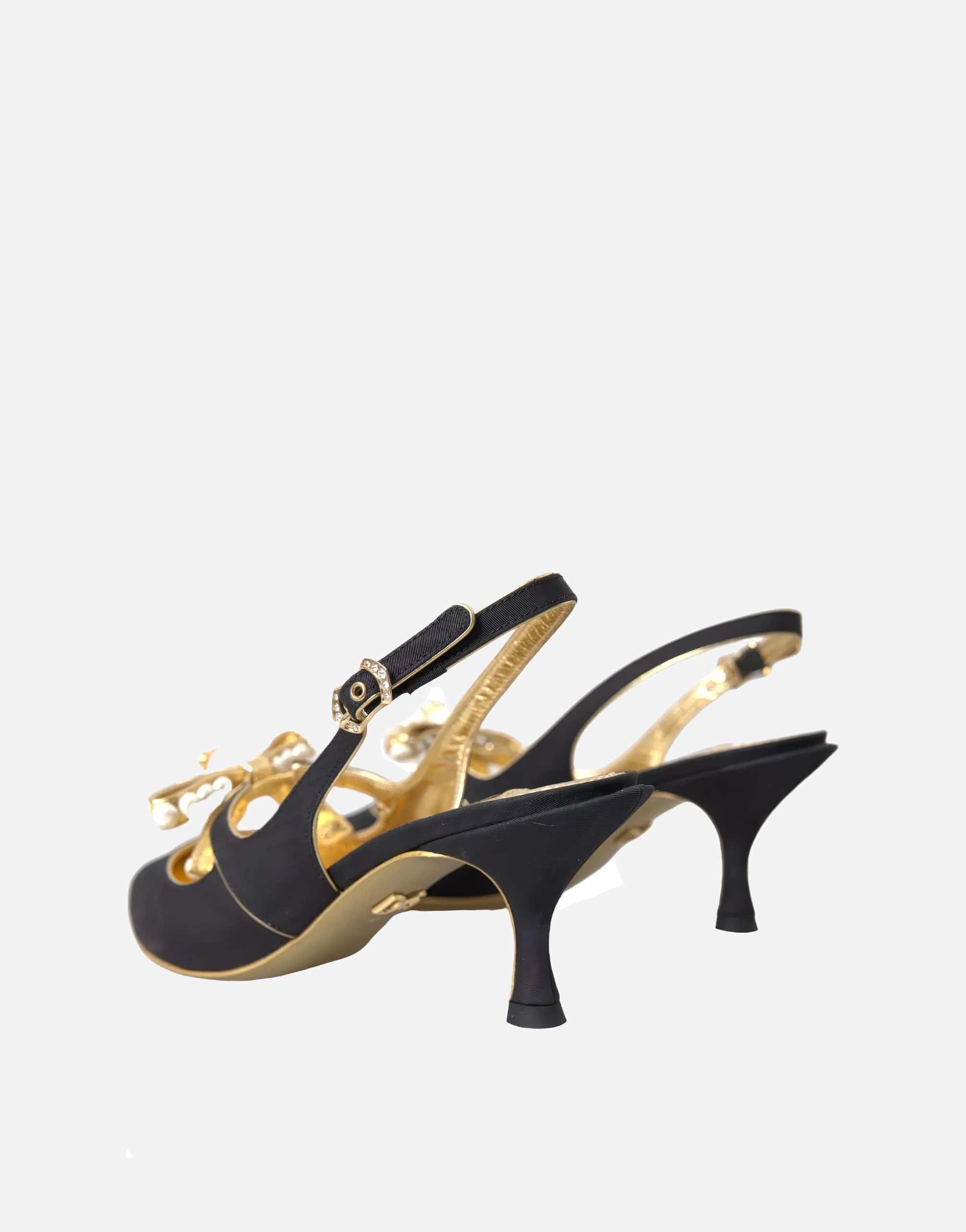 Dolce & Gabbana Slingback Pumps With Faux Pearl