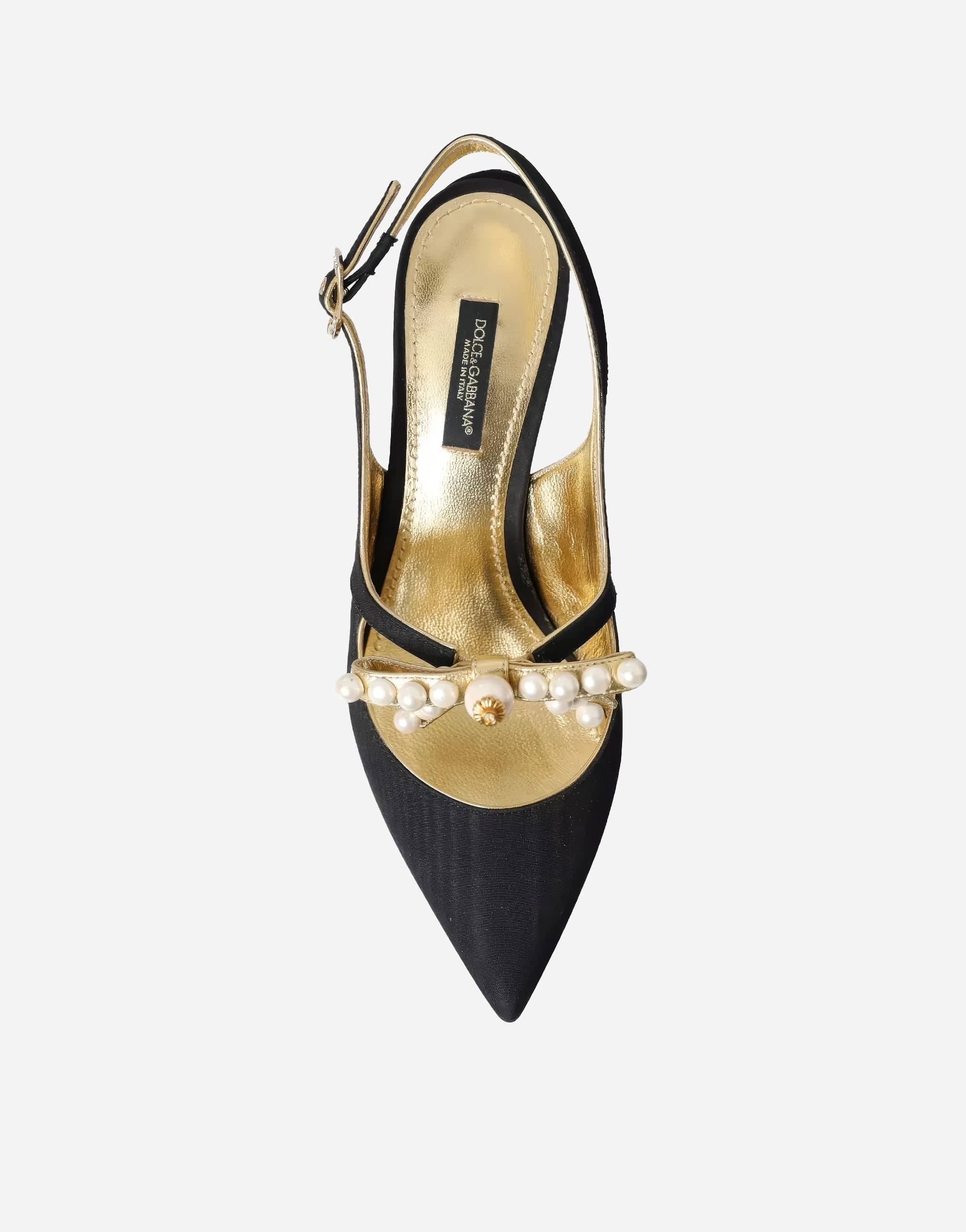 Dolce & Gabbana Slingback Pumps With Faux Pearl