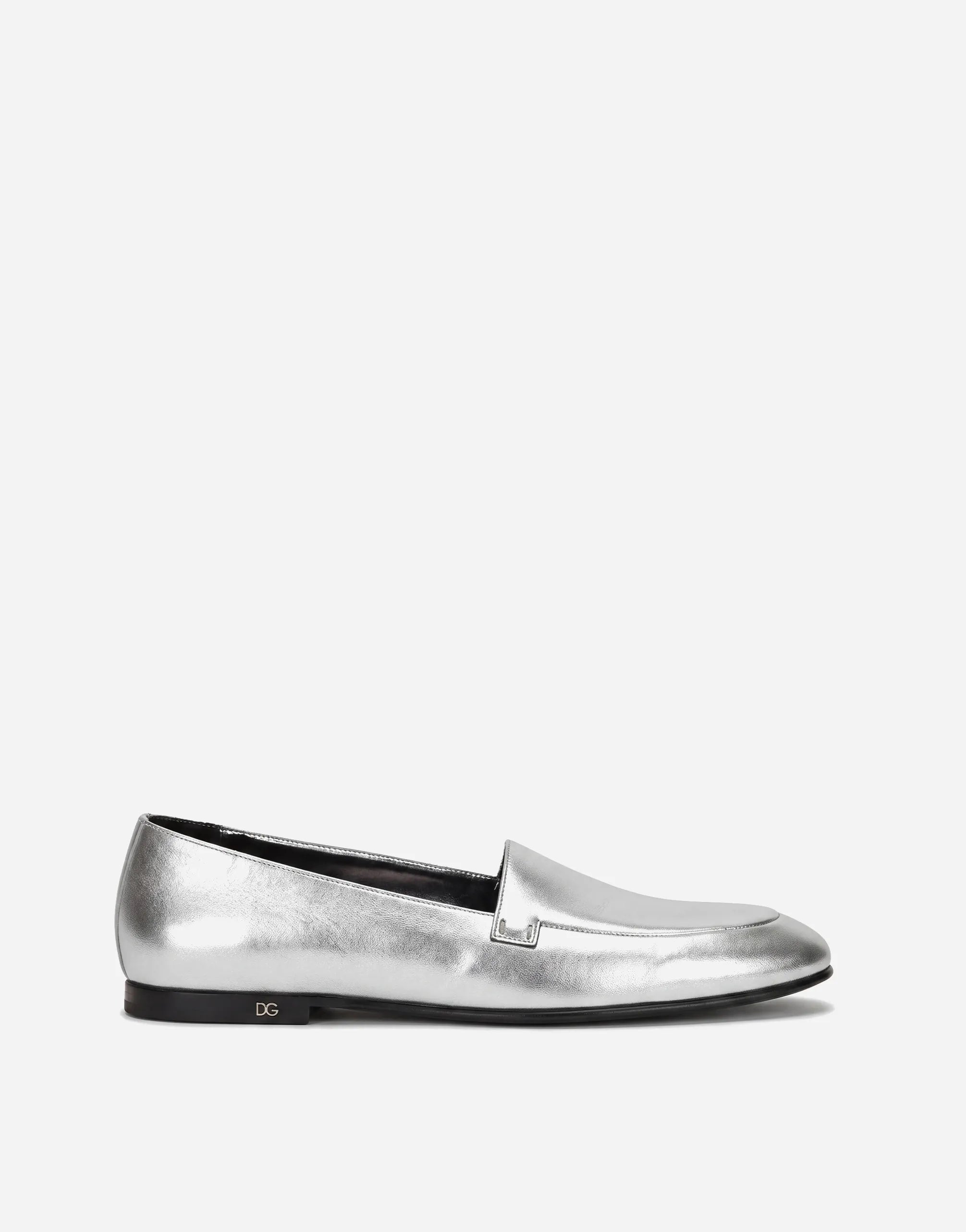 Dolce & Gabbana Dolce & Gabbana Slip-On Metallic Leather Loafers