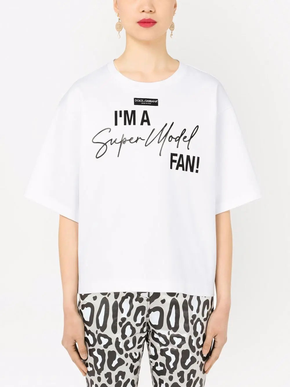 Dolce & Gabbana Slogan-Print Jersey T-Shirt - alternate view