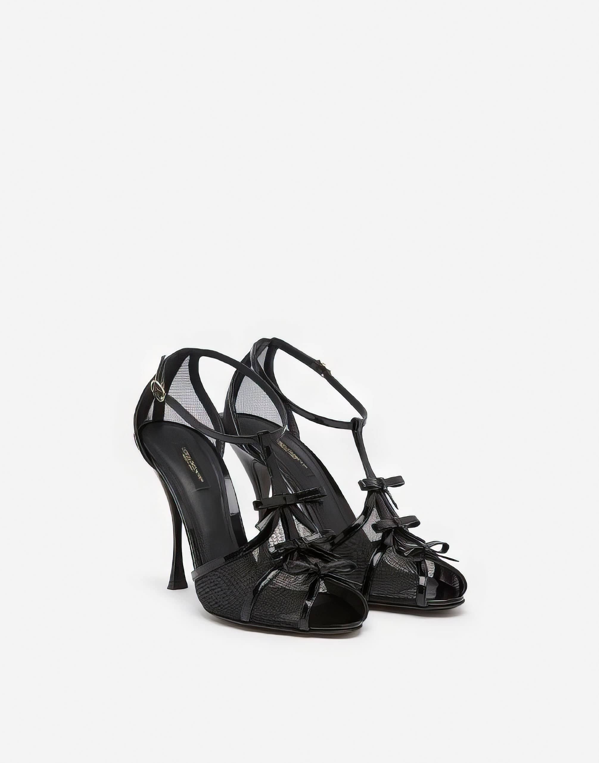 Dolce & Gabbana Small Bows Mesh Sandals
