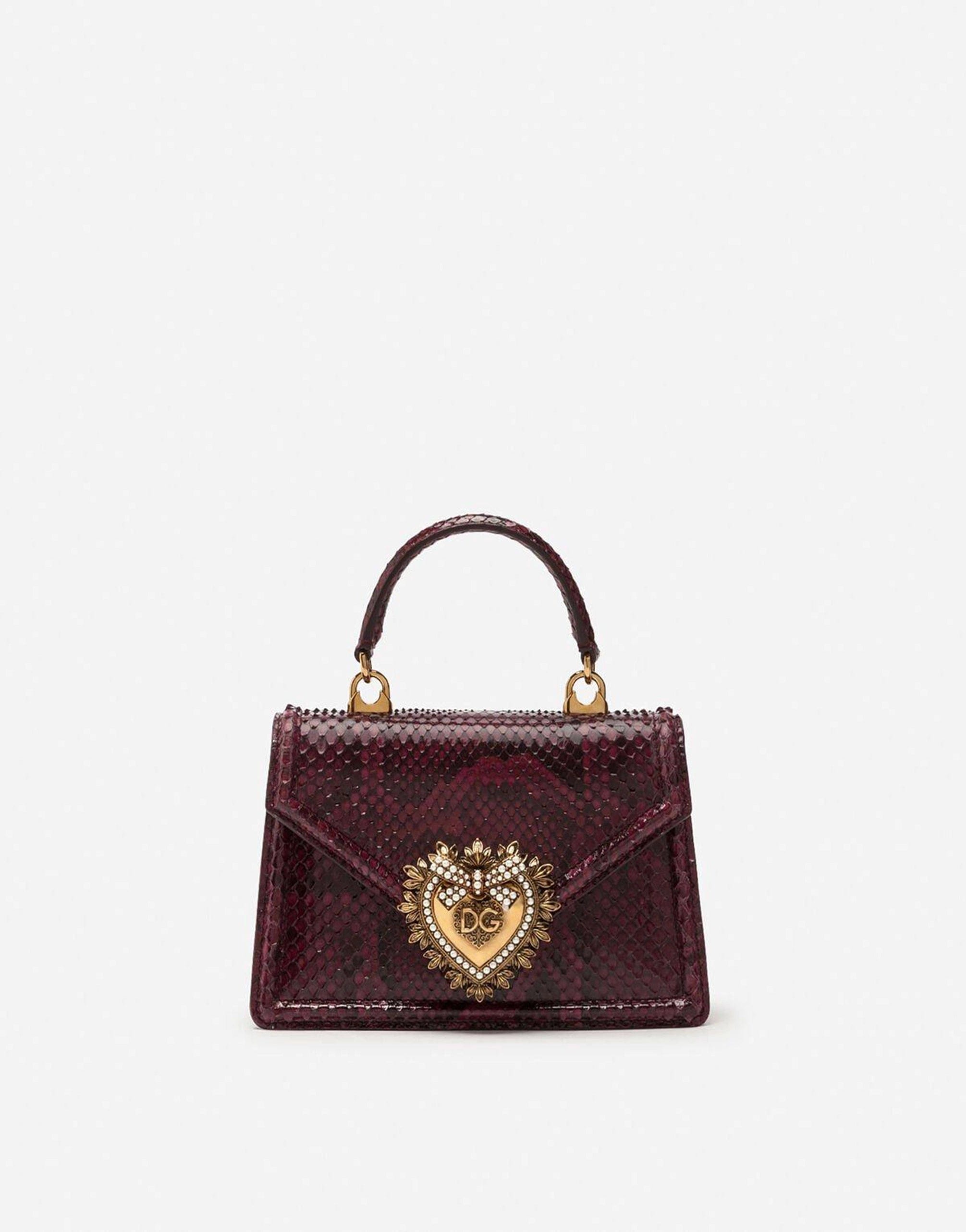 Dolce & Gabbana Small Devotion Bag In Python