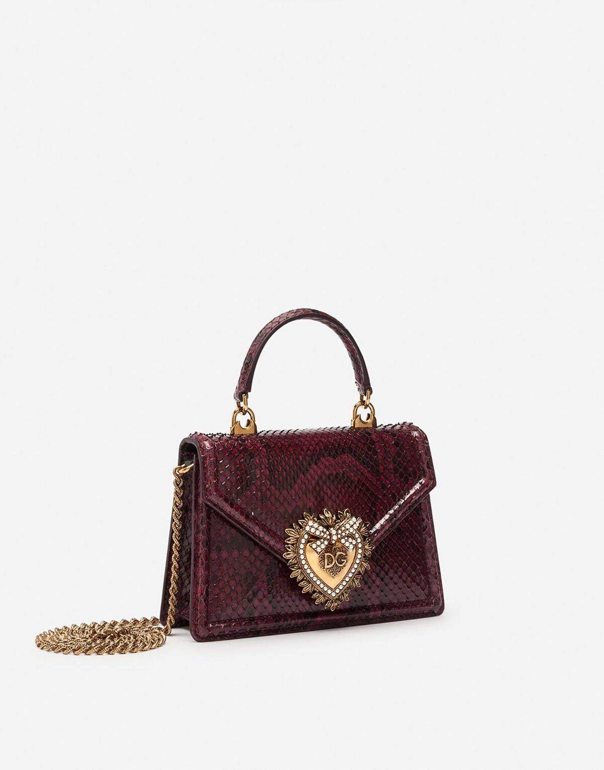 Dolce & Gabbana Small Devotion Bag In Python