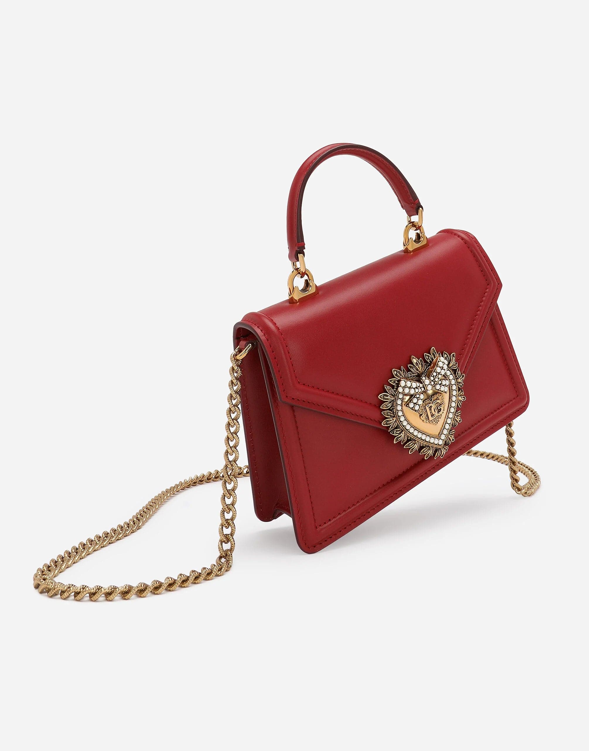 Dolce & Gabbana Small Devotion Leather Top-Handle Bag