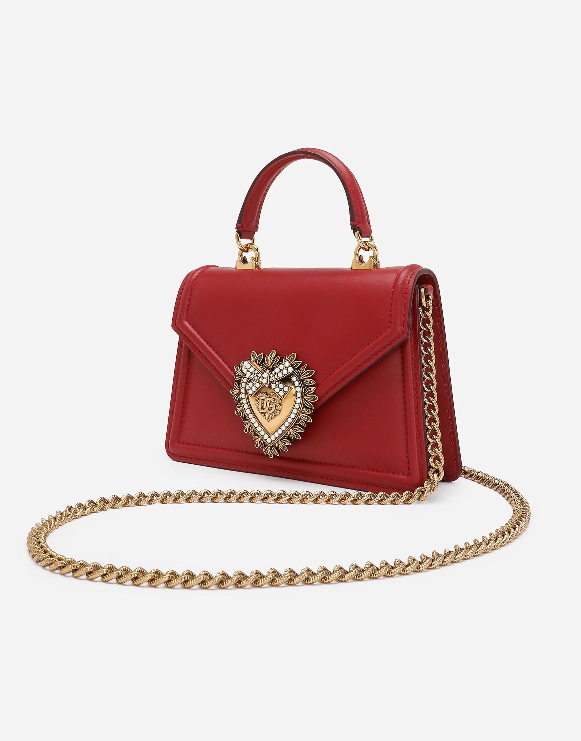 Dolce & Gabbana Small Devotion Leather Top-Handle Bag