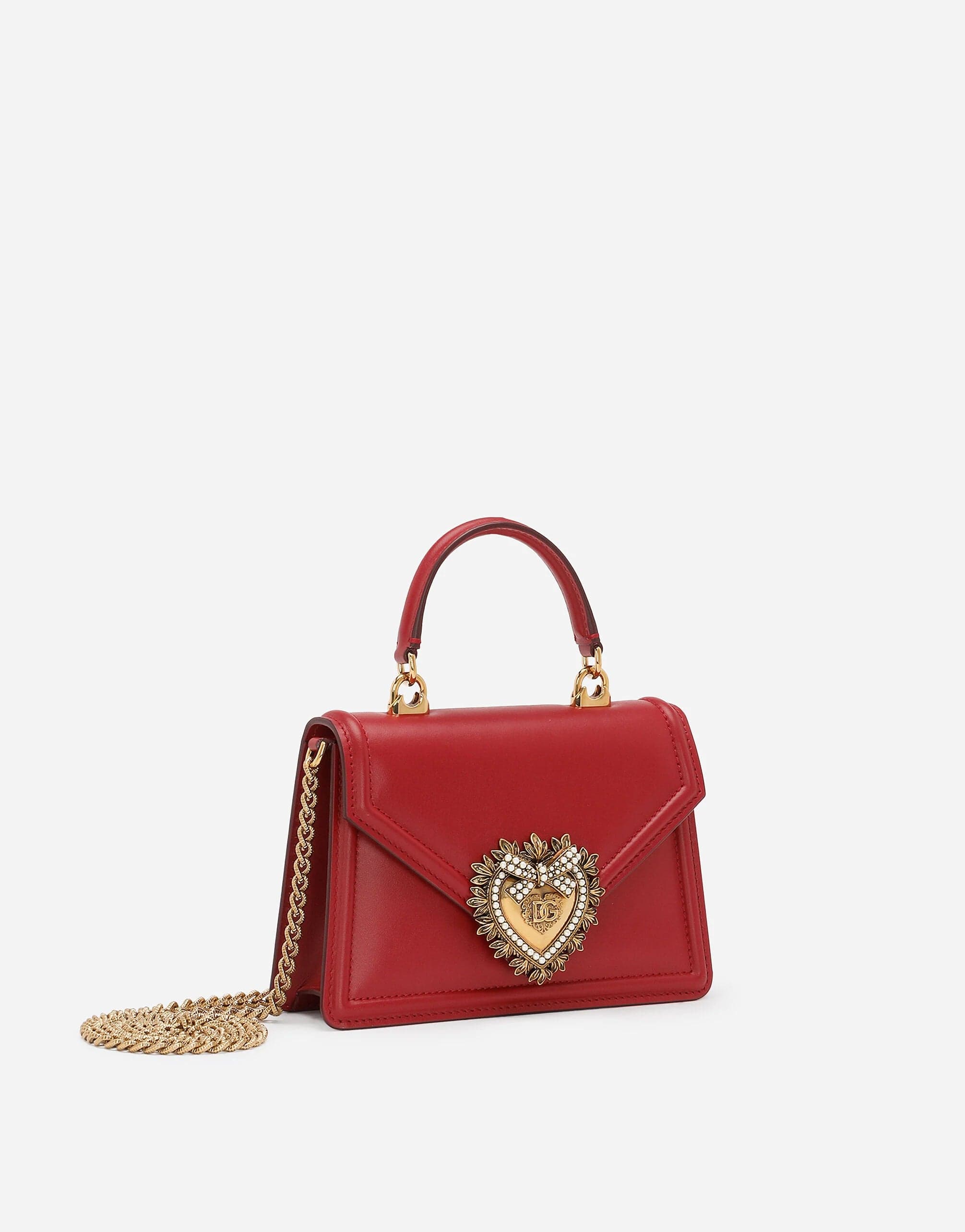 Dolce & Gabbana Small Devotion Leather Top-Handle Bag