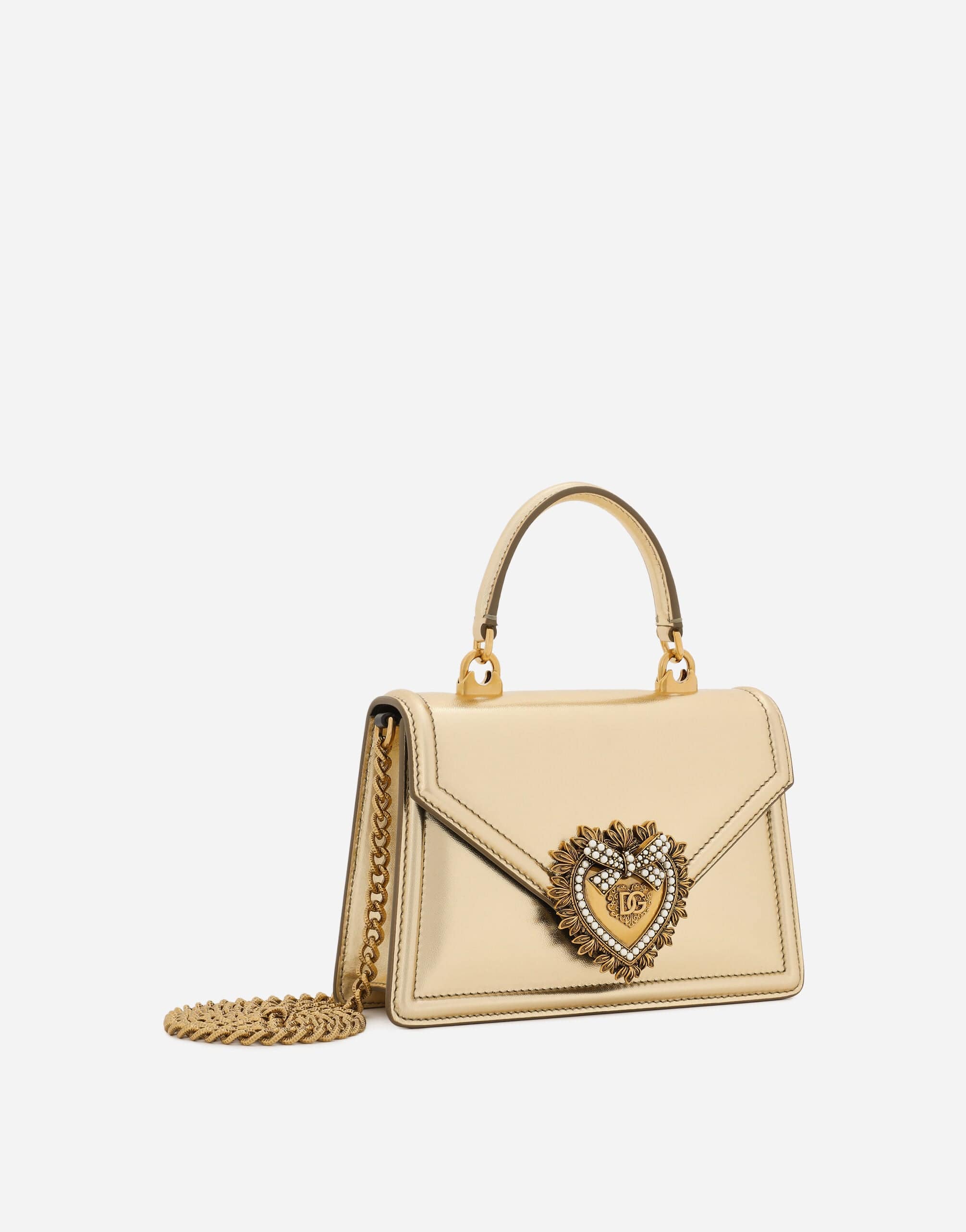 Dolce & Gabbana Small Devotion Leather Top-Handle Bag